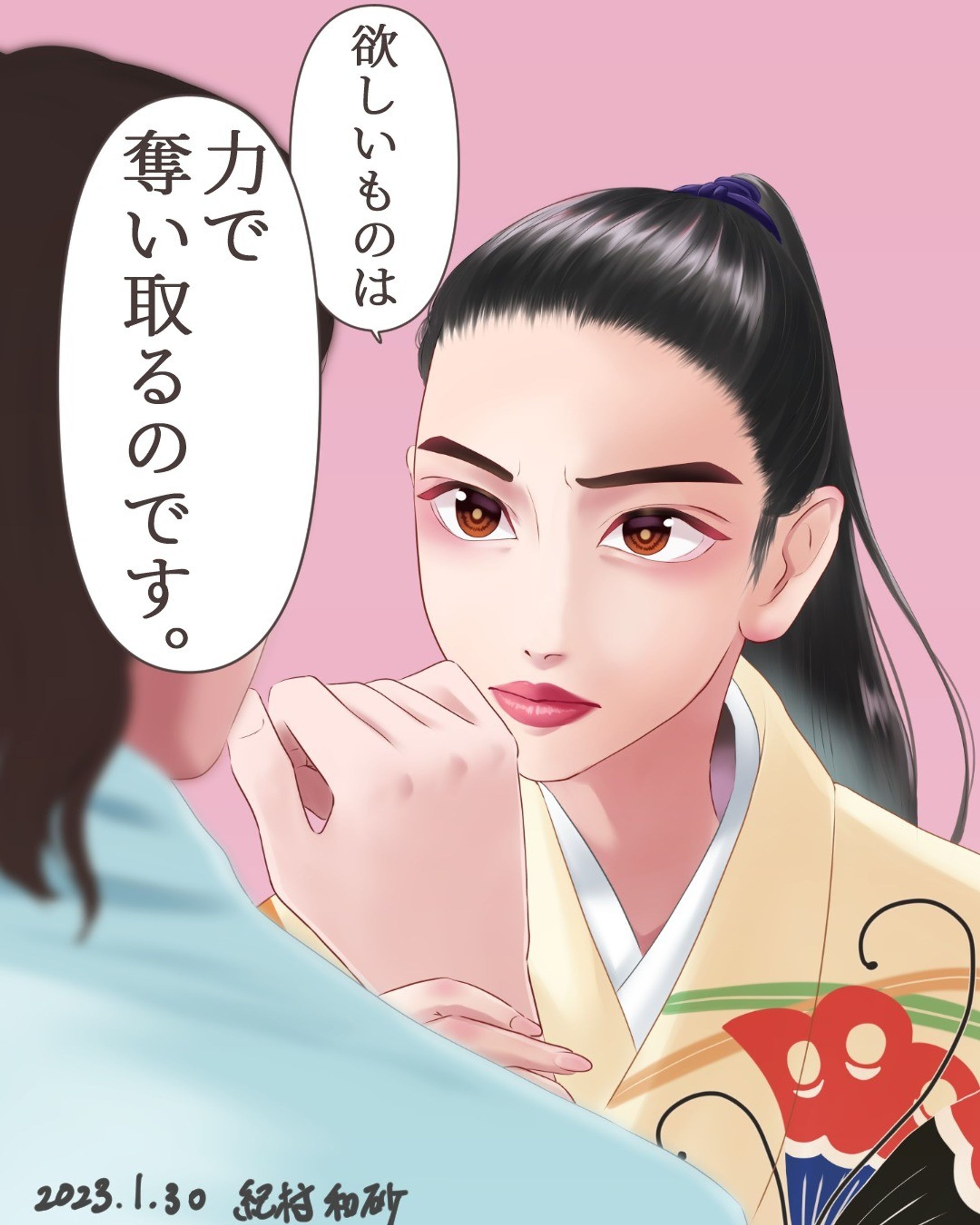 #どうする家康　第4回。家康から縁談を断らせることをさせないように、自ら断る体を取ったお市様かっこよかった✨私は家康は信長を兄上と慕っていたと思っているので、ようやく「兄上と思っておりまする」が聞けてうれしかった(´；ω；`)

#どうする家康 #徳川家康 #お市 #お市様 #ファンアート #イラスト #デジタルイラスト #似顔絵 #似顔絵イラスト #fanart #portrait #illustration #illustrationart #digitalart #着物 #kimono #北川景子 #松本潤#drawing #painting #art #animestyleart #japan #japanesebeauty #likeness #clipstudiopaint #clipstudiopaintex-1