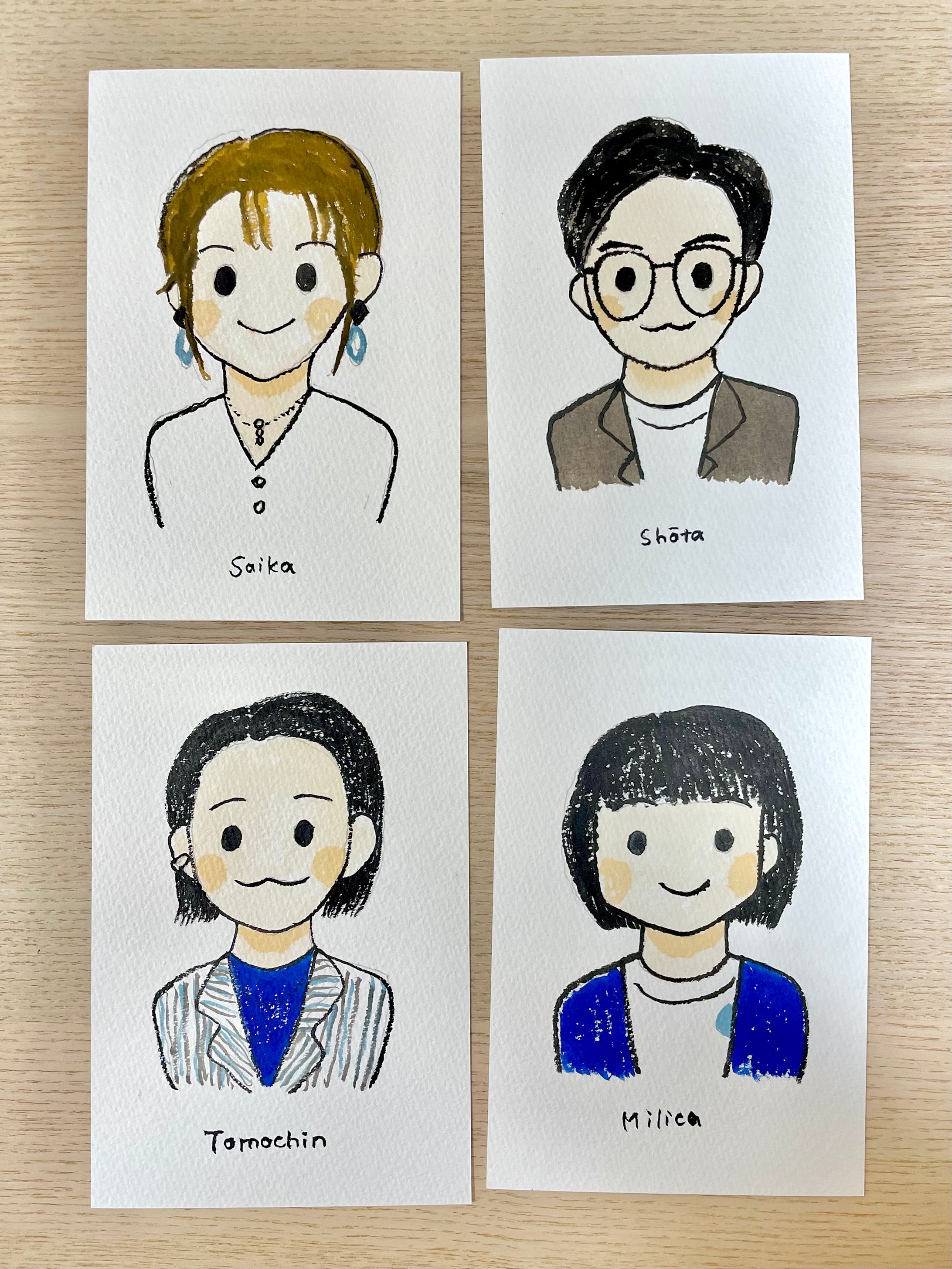 似顔絵ポストカード-1