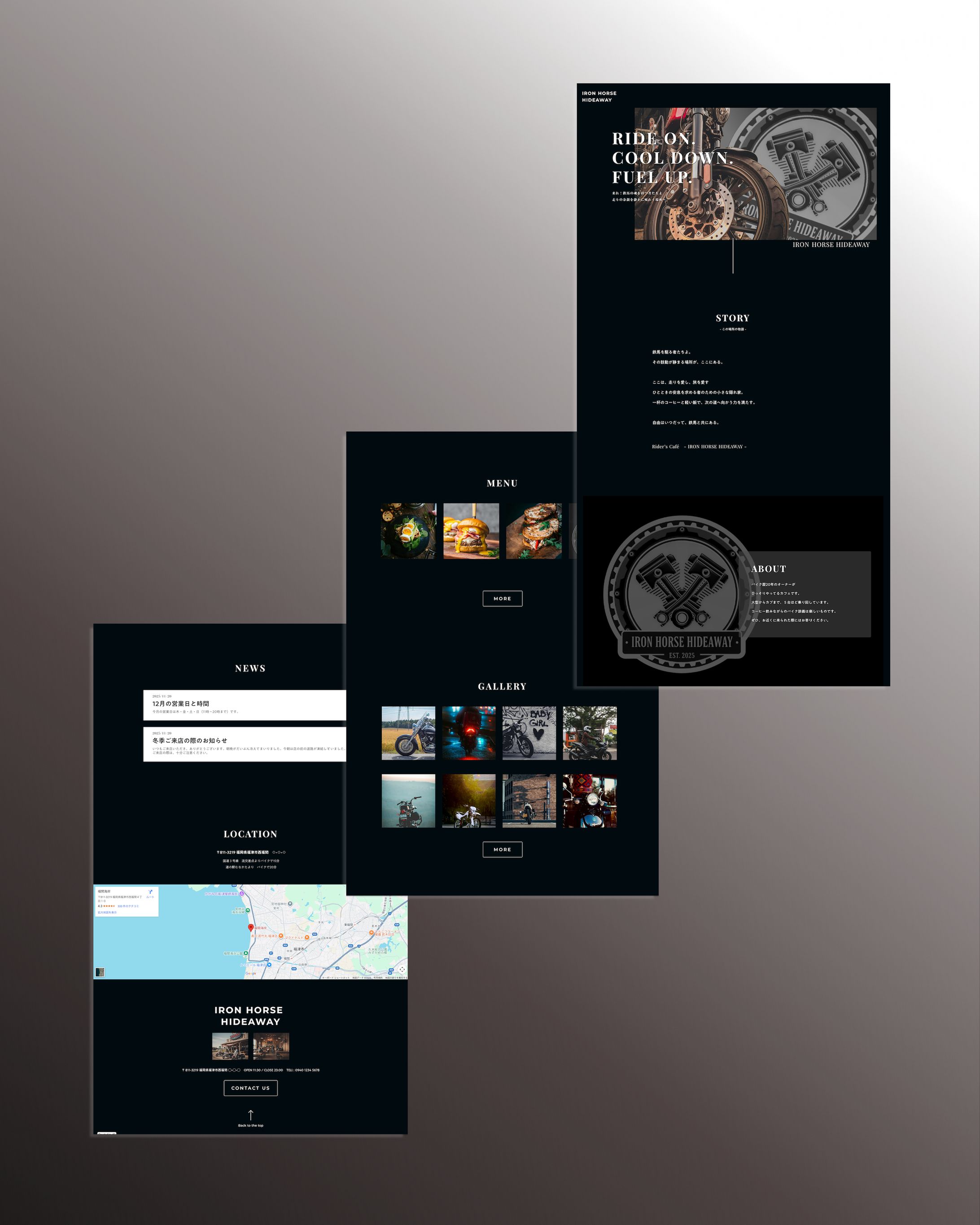 バイカーズカフェHP(デモサイト）-1