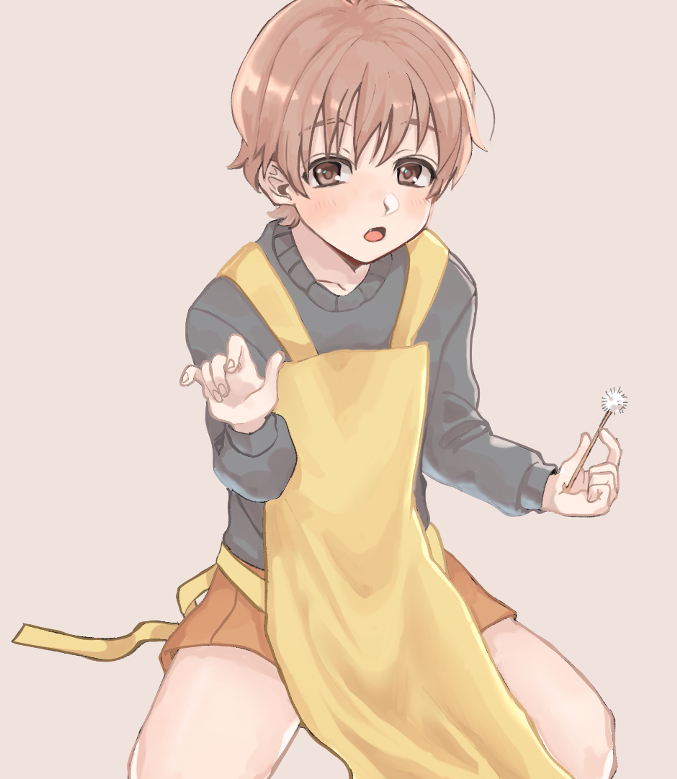 耳かきをする男の子-1