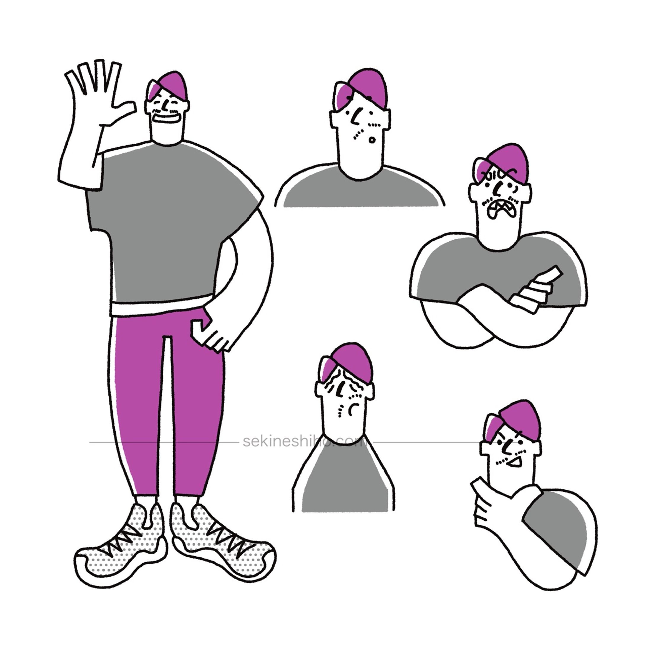 デフォルメ似顔絵キャラクター-1