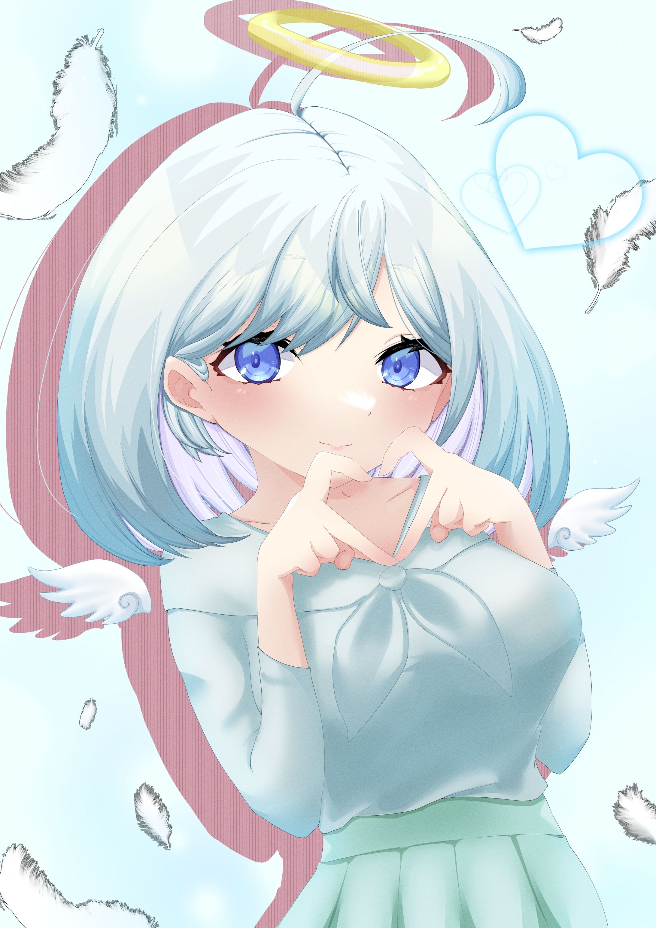 紅白イラスト【白】-1