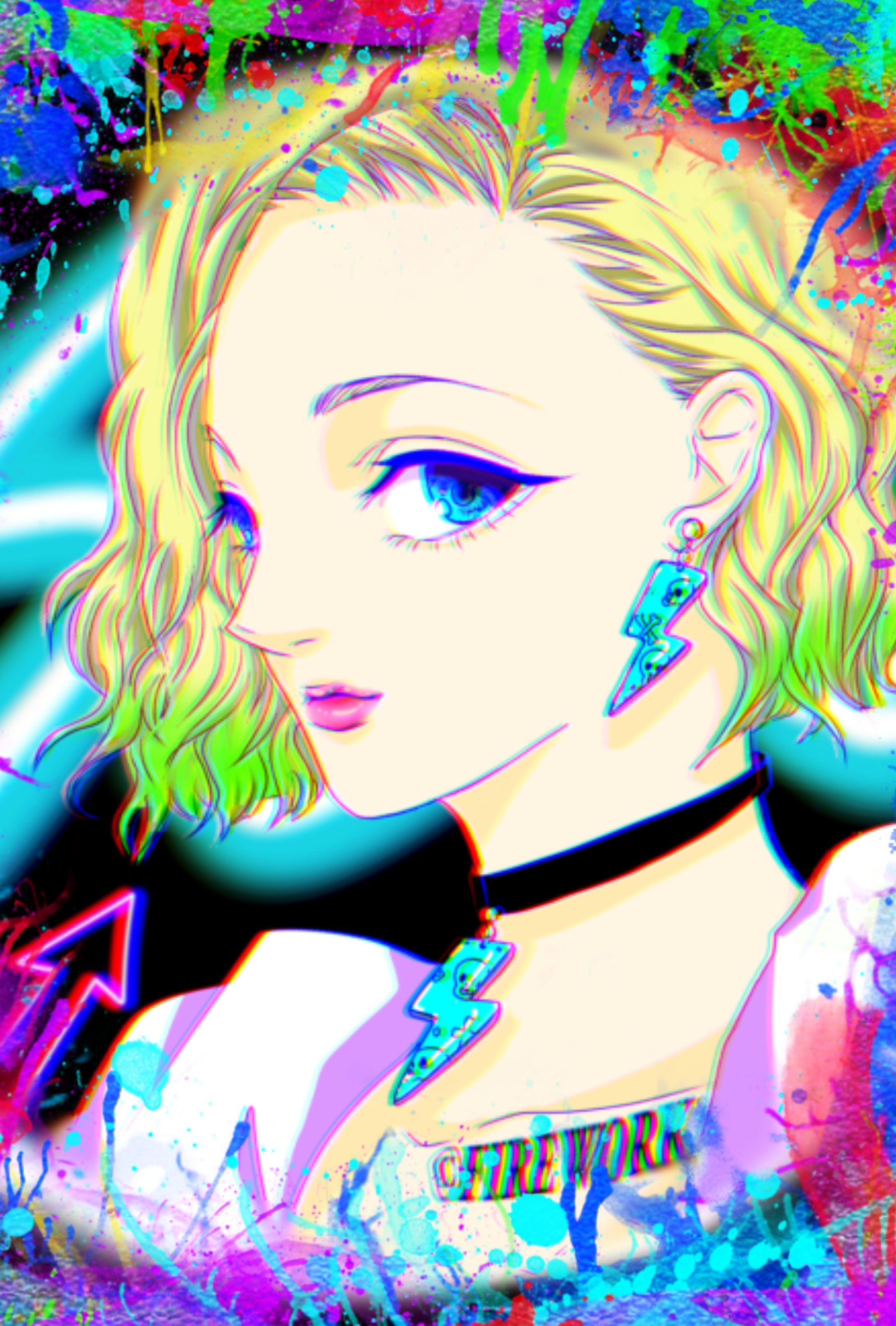派手髪ガール-1