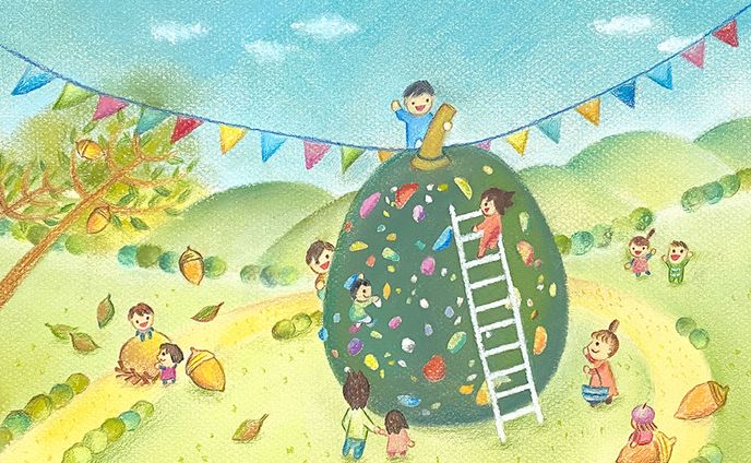 かぼちゃボルダリング