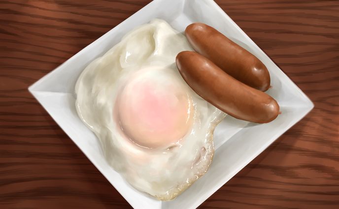 よく食べる朝食