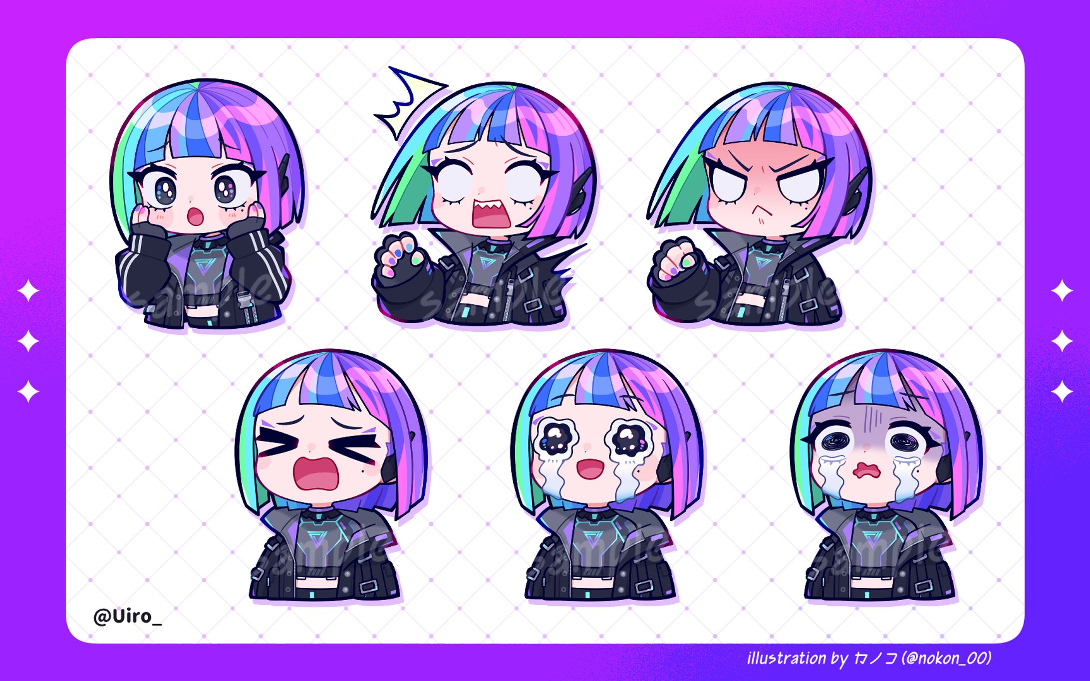 【works】ウイ朗様サムネイル用ミニキャライラスト-1