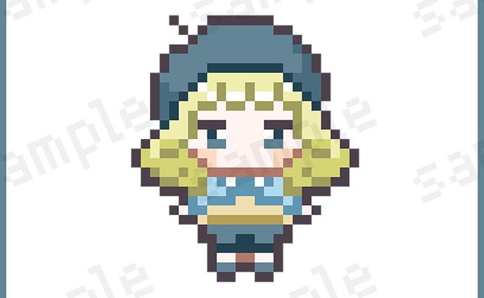 とまともずくオリジナルキャラクター01（ドット絵_とまともずく）