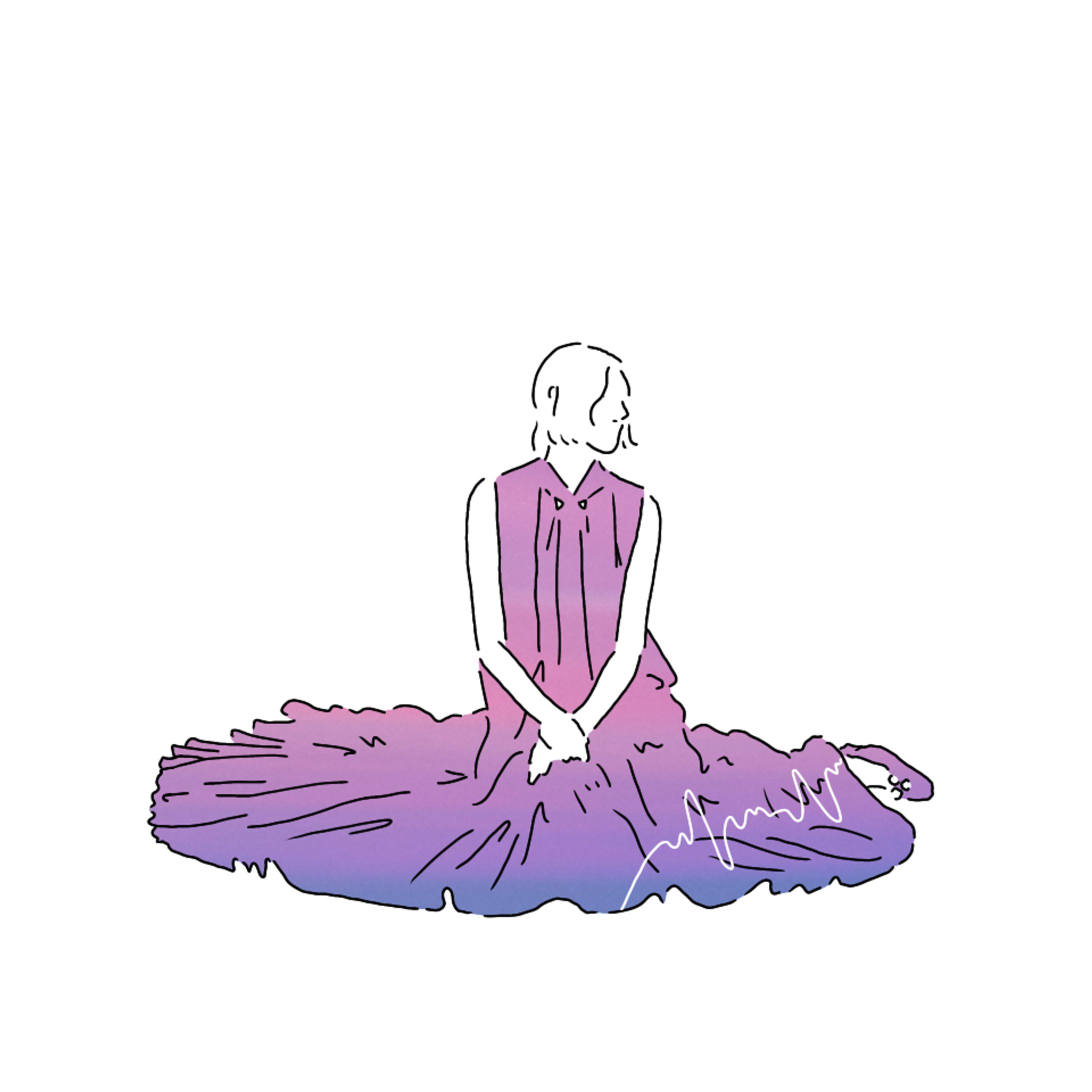 人物線画イラスト-1
