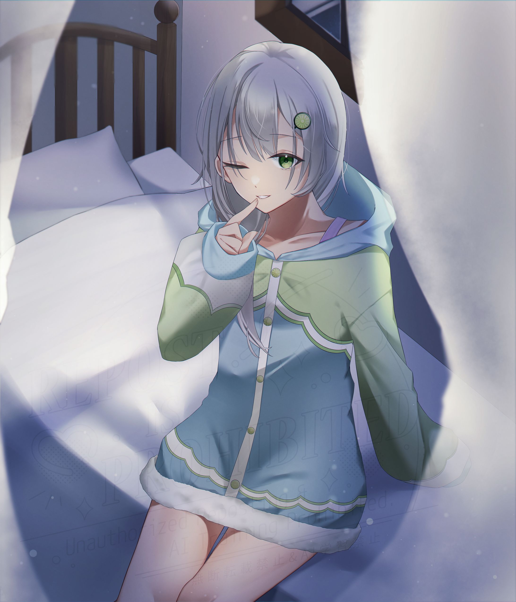 【イラスト】夢沫らいむ様 背景付き一枚絵-1