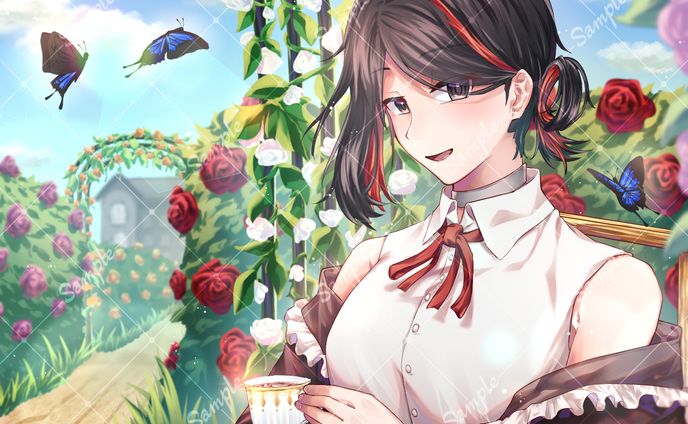【一枚絵】人物1人＋背景