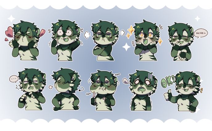 stickers、mmd