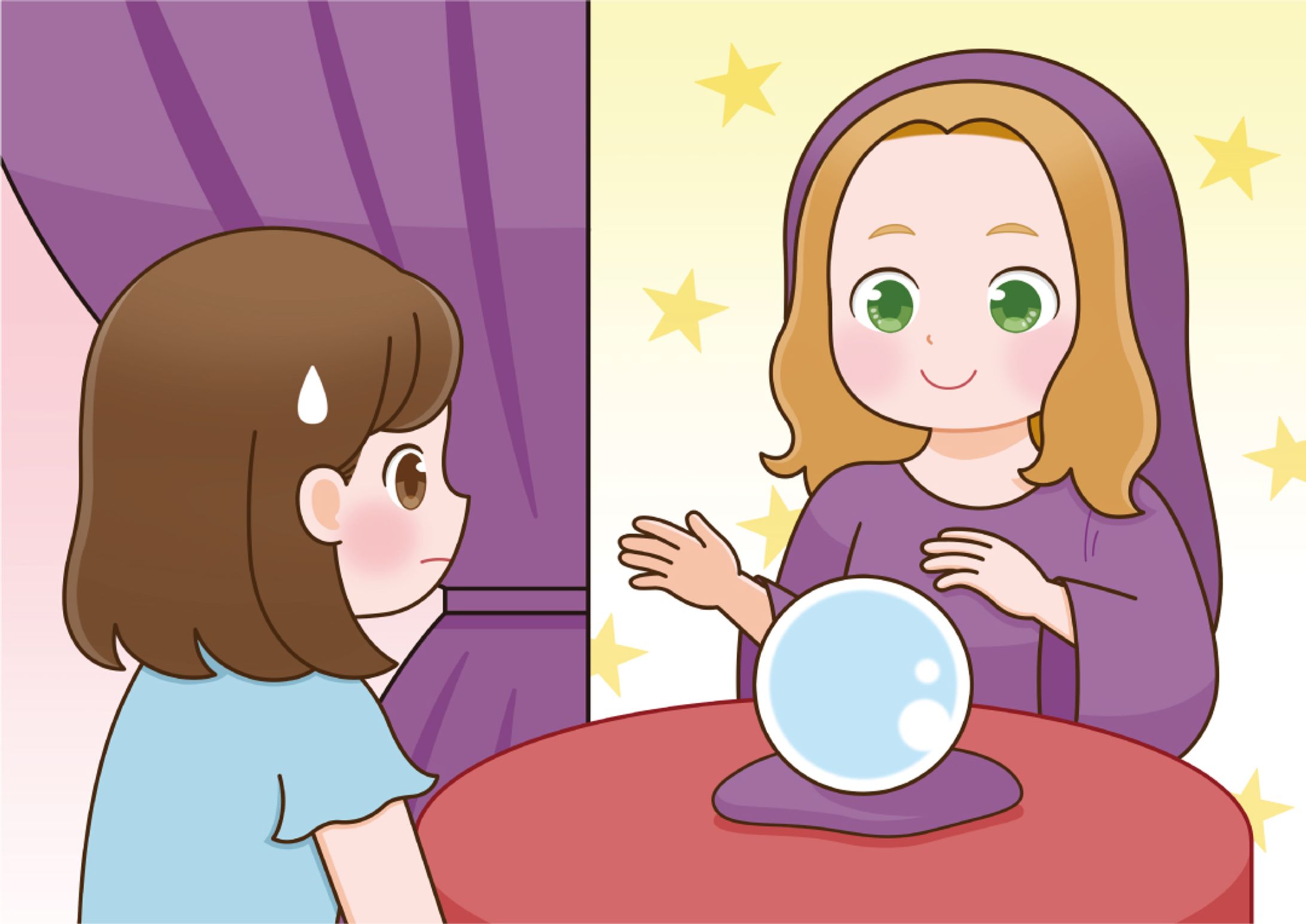 子ども向けイラスト　占いの館　2023年5月制作-1