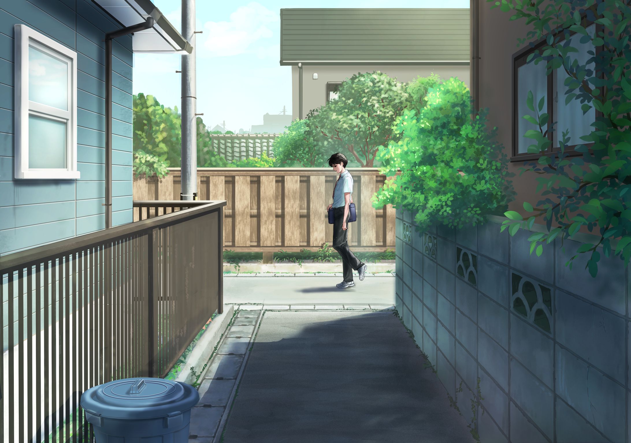 住宅街　昼-1