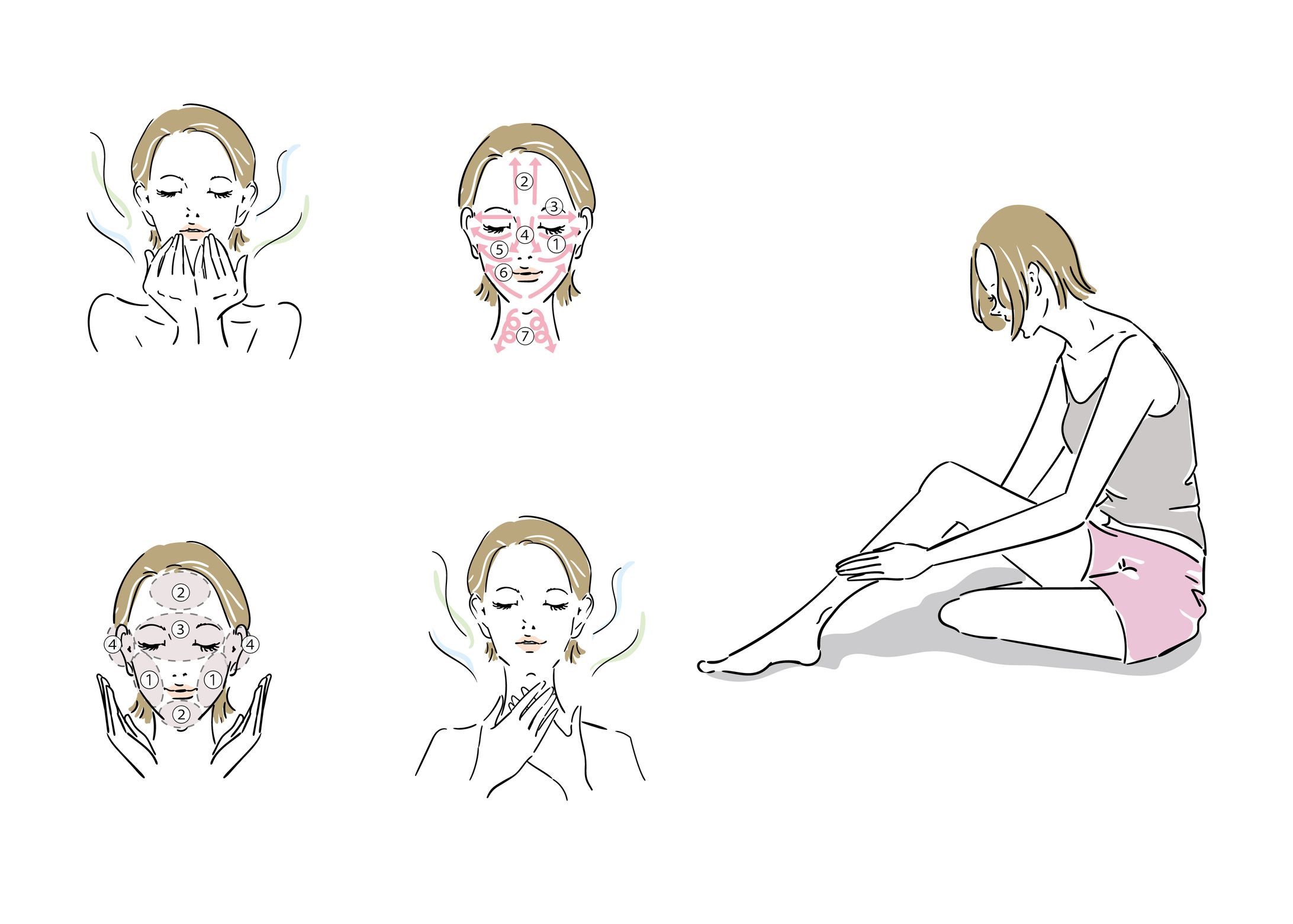 リンパマッサージ手順-1