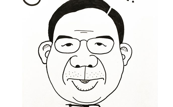 志位和夫 似顔絵イラスト
