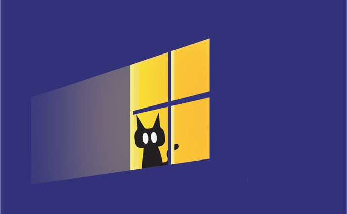 Graphic design - window cat