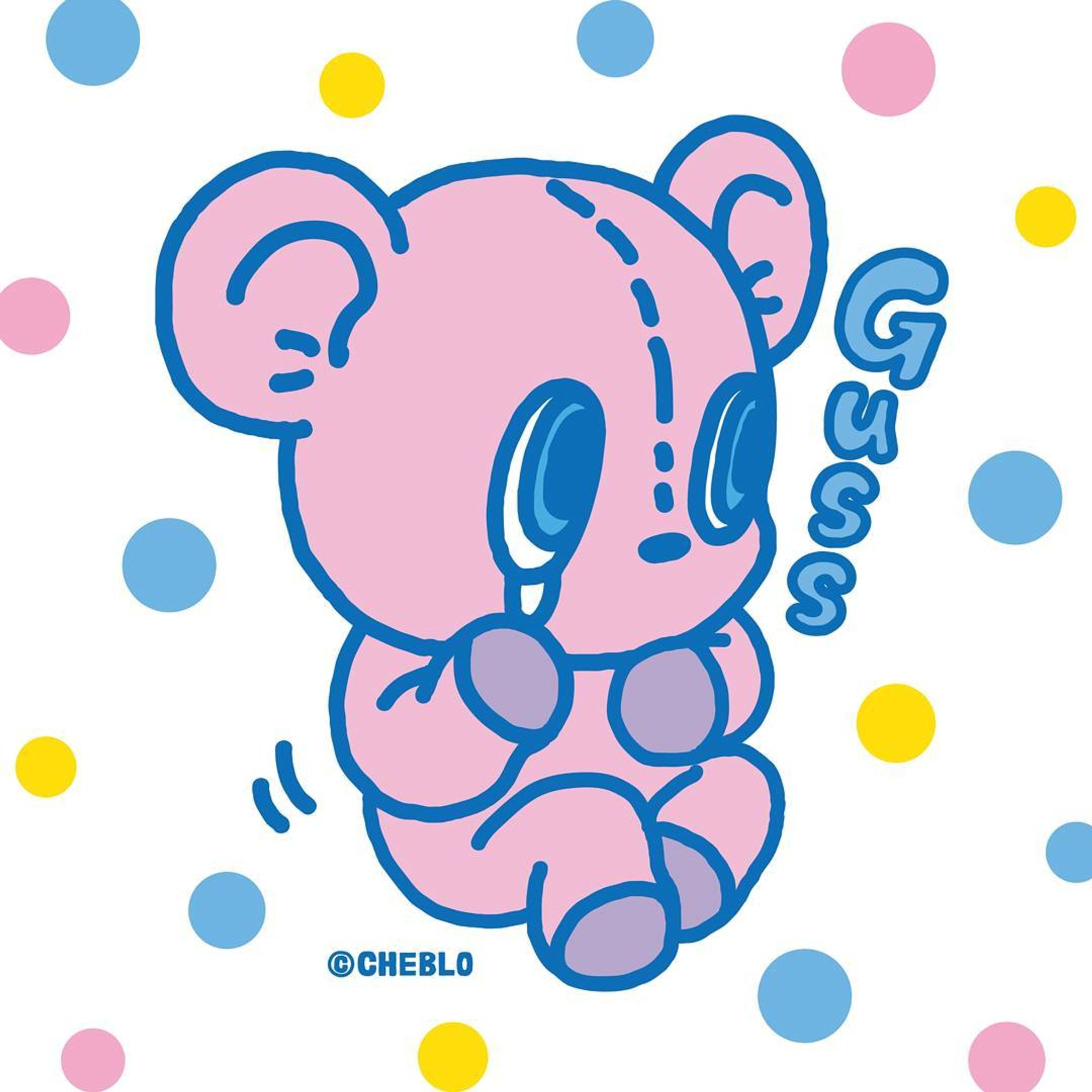 Nakuma
#泣く
#くま
#CHEBLO
#bear
#cry
#pink
#ピンク
#水玉
#colorful
#polkadot
#カラフル
#かわいい
#cute
#pretty
#Picture
#イラスト
#絵
#blue-1