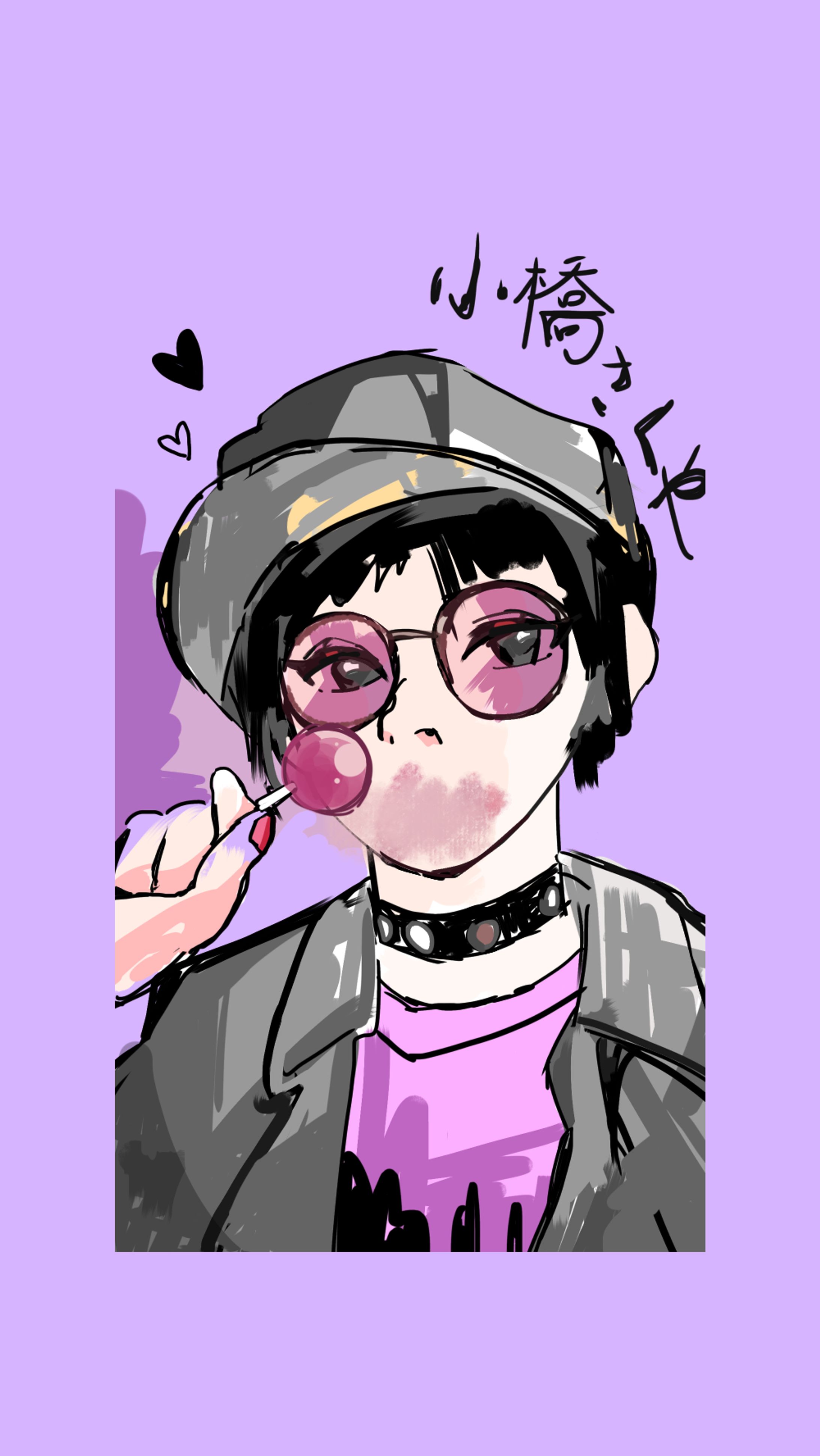 似顔絵一覧　(指で描きました)-1