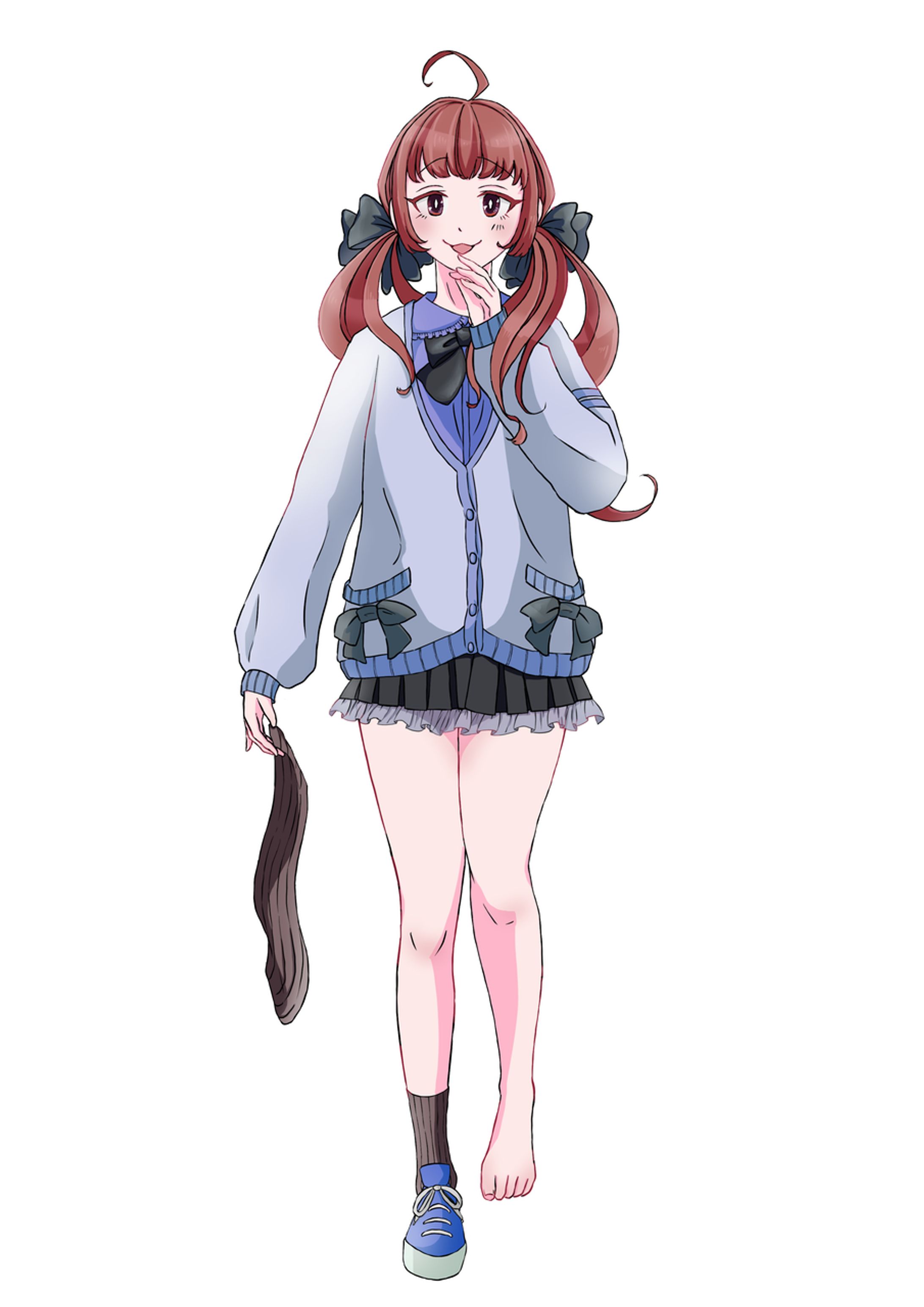 【サンプル】ツインテール　制服　女の子イラスト-1