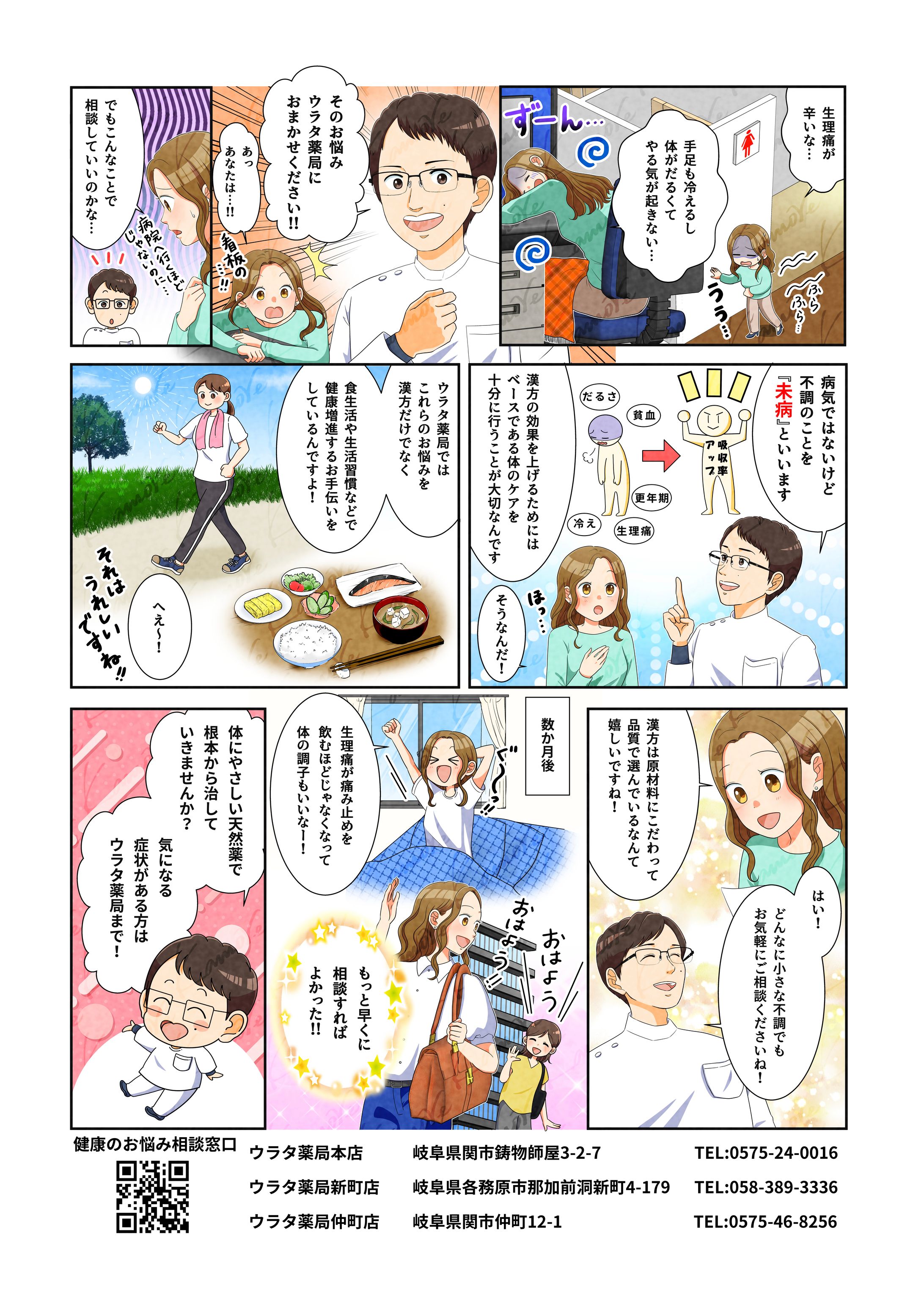 株式会社ウラタ薬局様チラシ用漫画-1