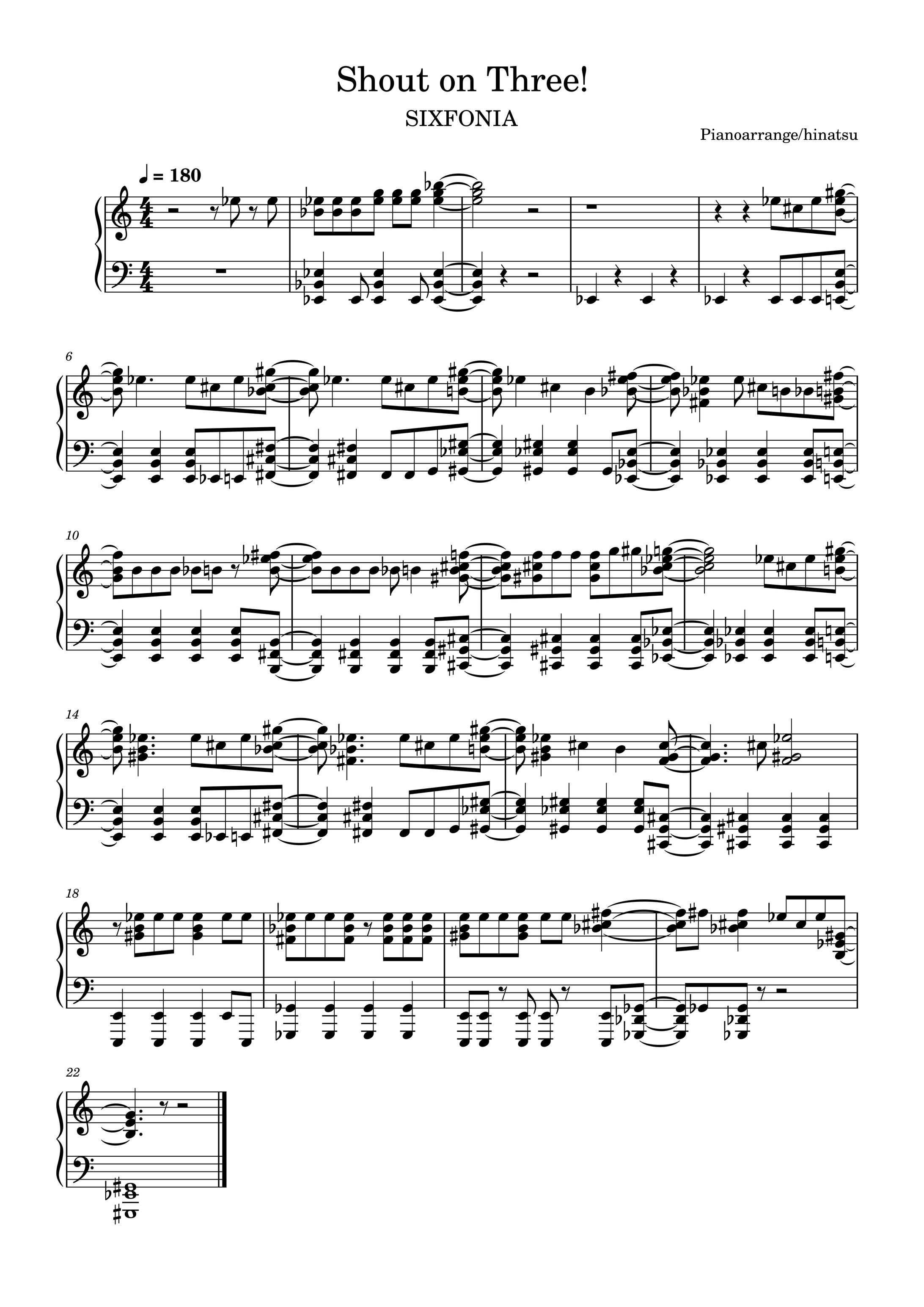 Shout on Three! サビ-1