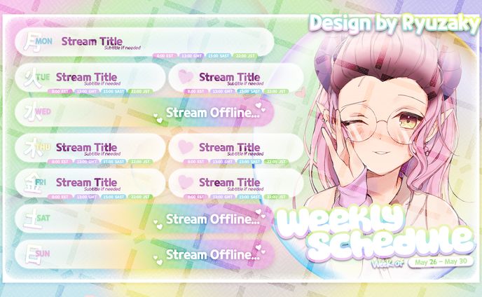 Succububbles' Stream Schedule