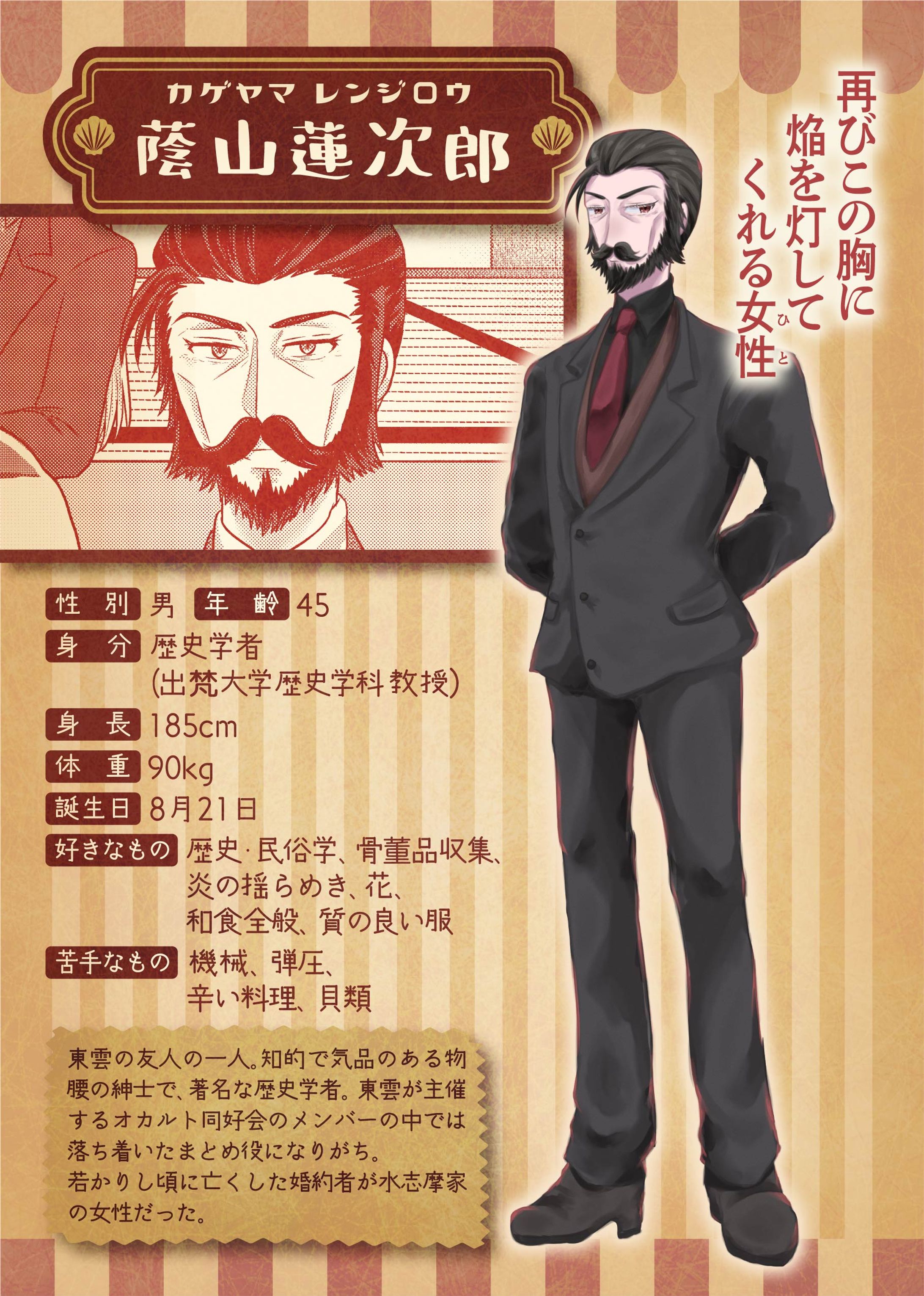 創作漫画「人魚姫一九七○」キャラクター紹介シート③-1