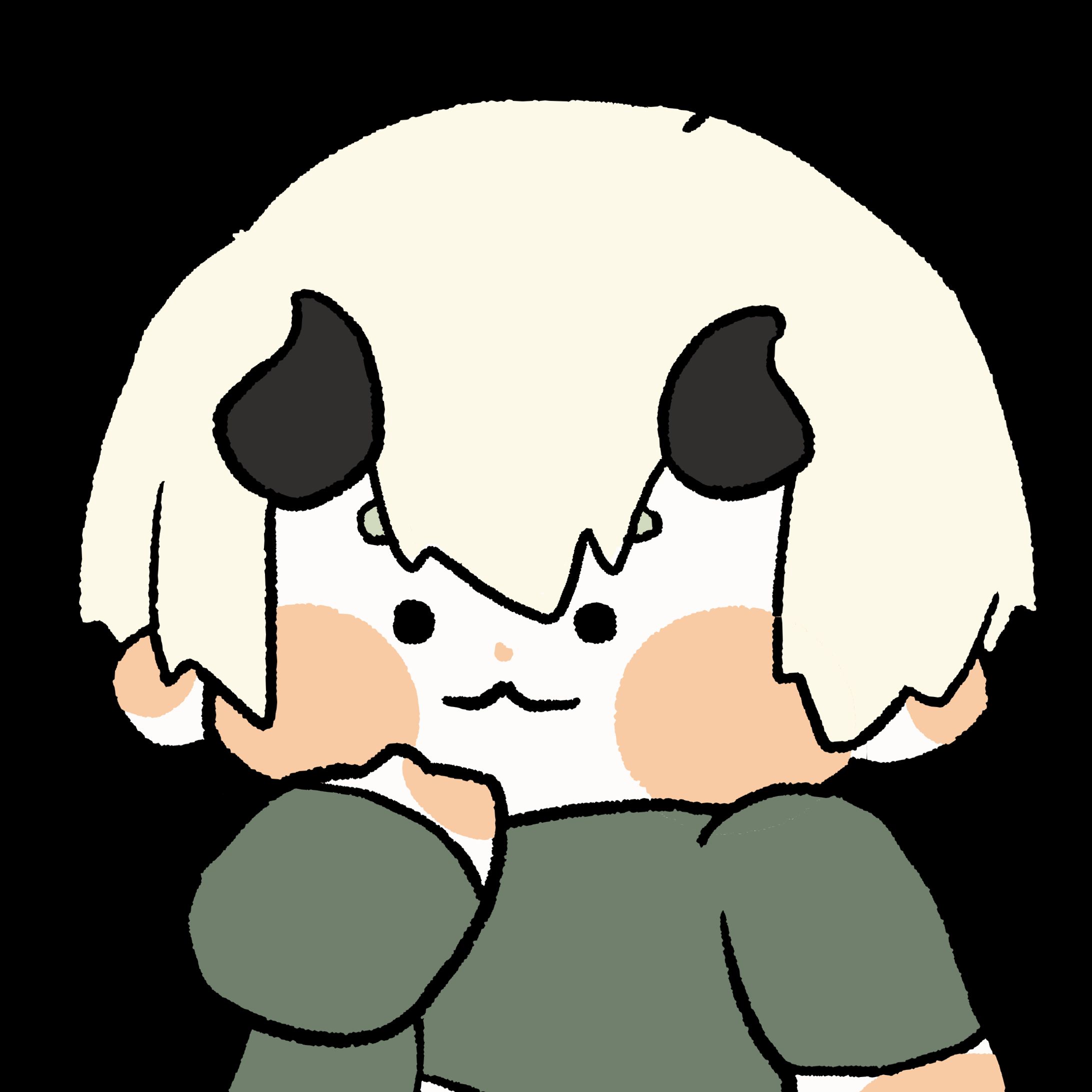 ぽにっとかわいいアイコンイラスト-1