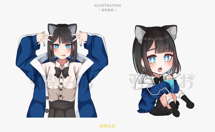 Vライバー「音恋梨依」イラスト制作