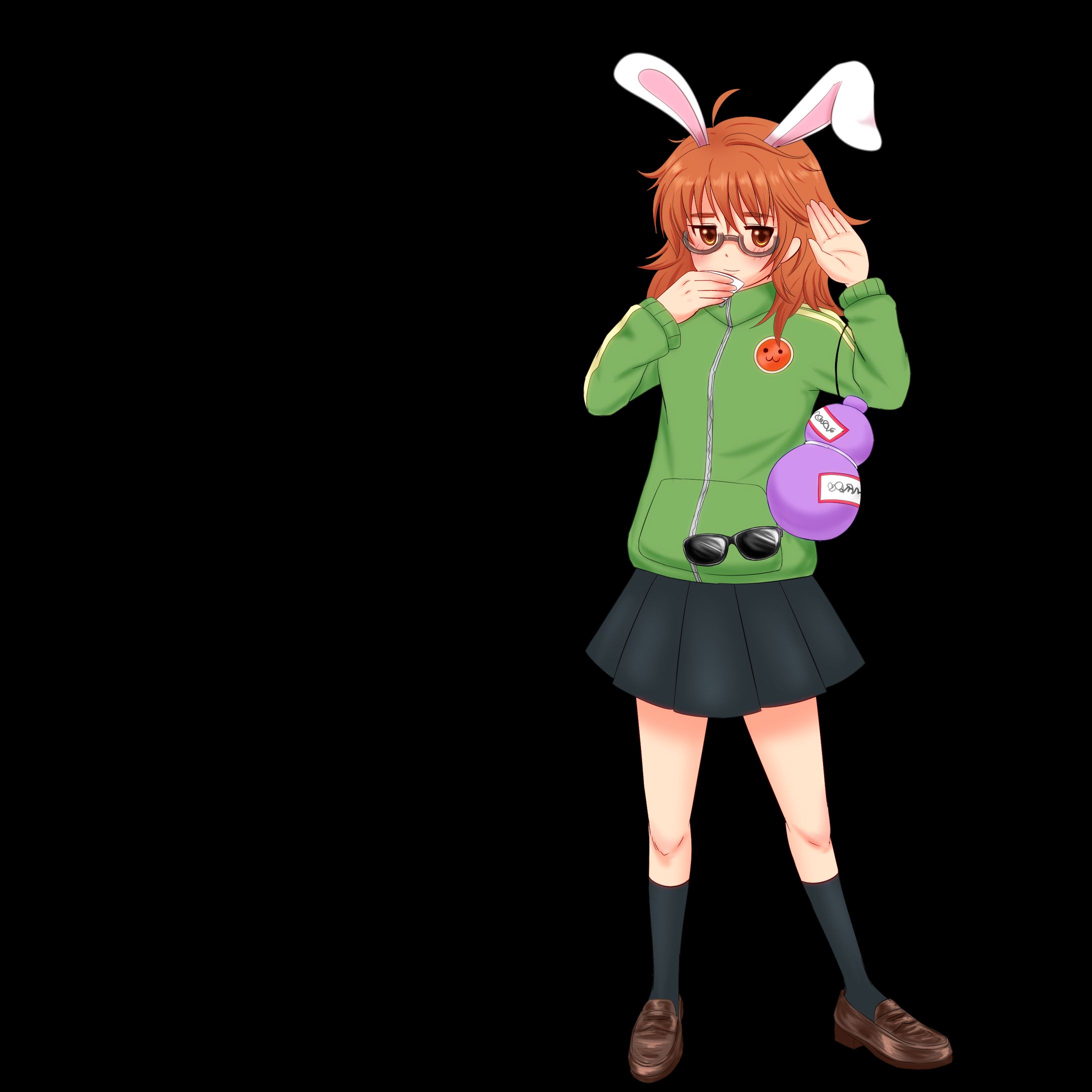 本人の要素を組み合わせたキャラクターイラスト-1