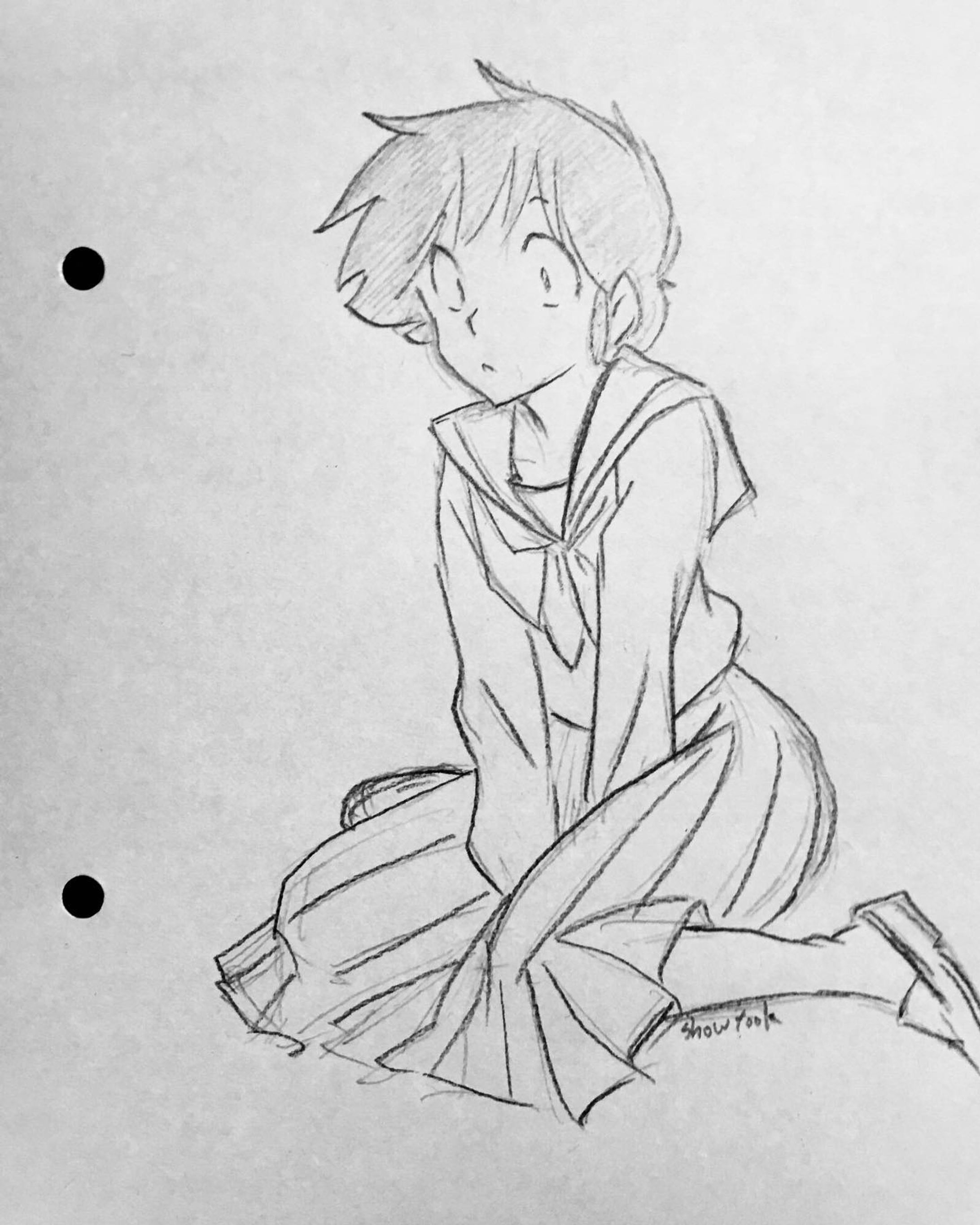 ‪セーラー服を着た あたるのイラスト‬
‪#息抜きイラストネタ‬-1