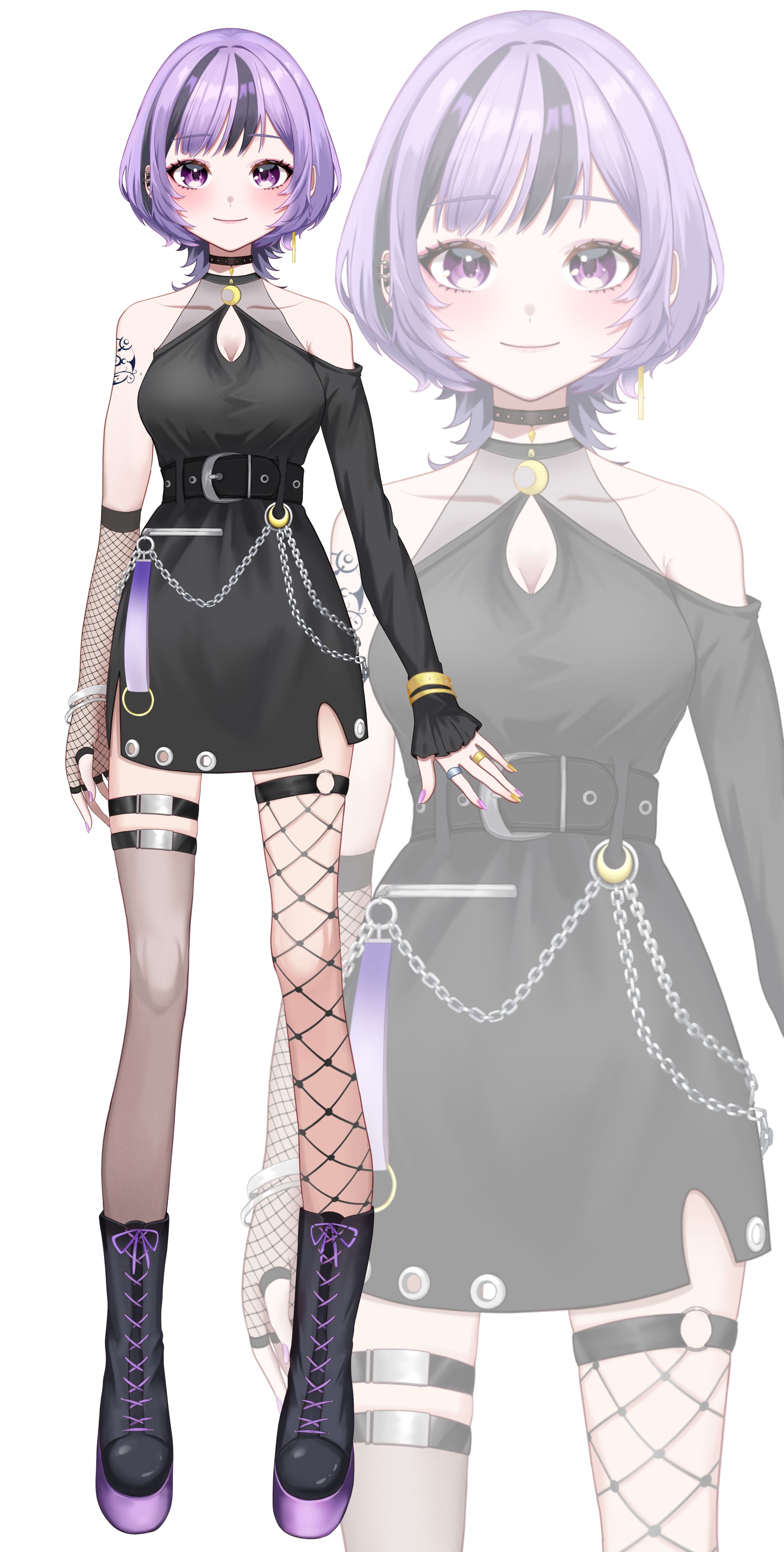 Vtuber 月夜夢乃様　キャラクターイラスト-1