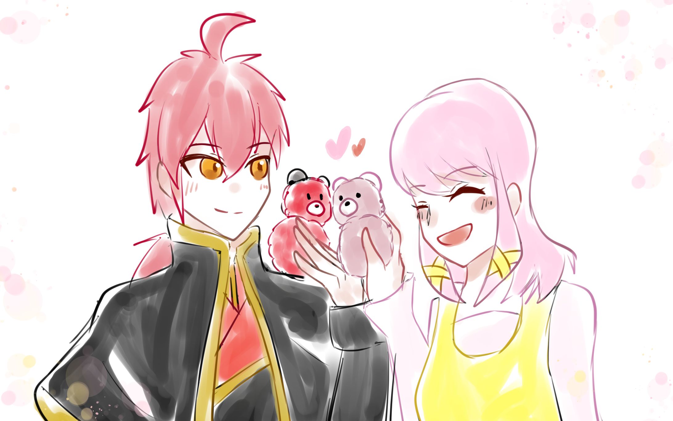 ポンポンぬいぐるみ　らくがき-1