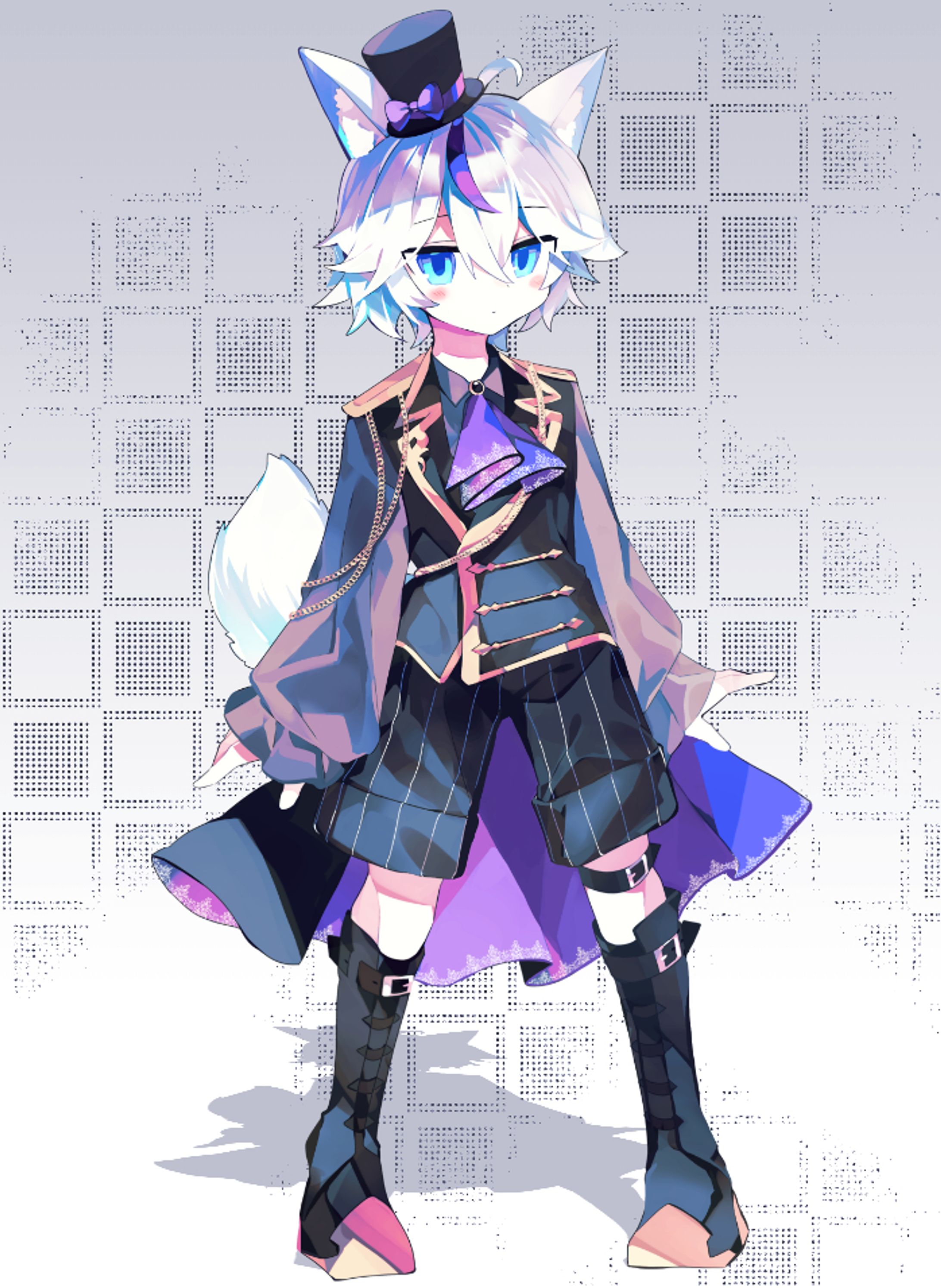 白狐シロ様 配信用イラスト