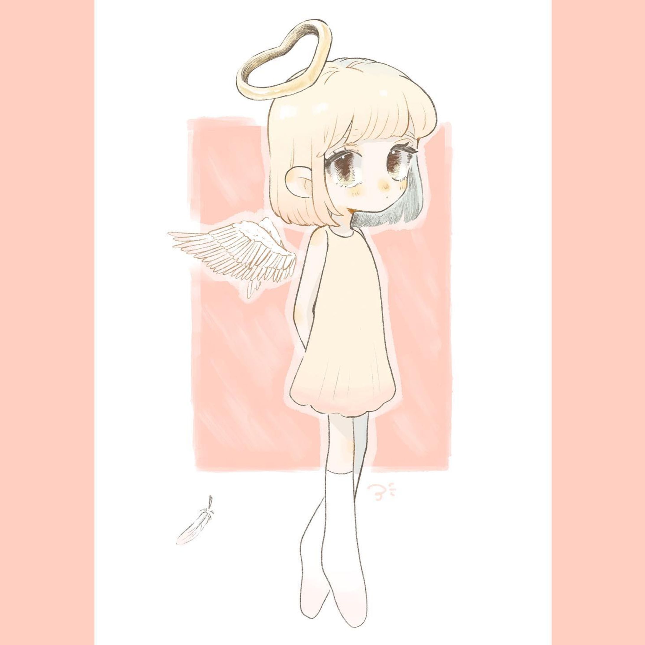 🩷🪽
 #illust  #illustration  #イラスト  #創作  #天使-1