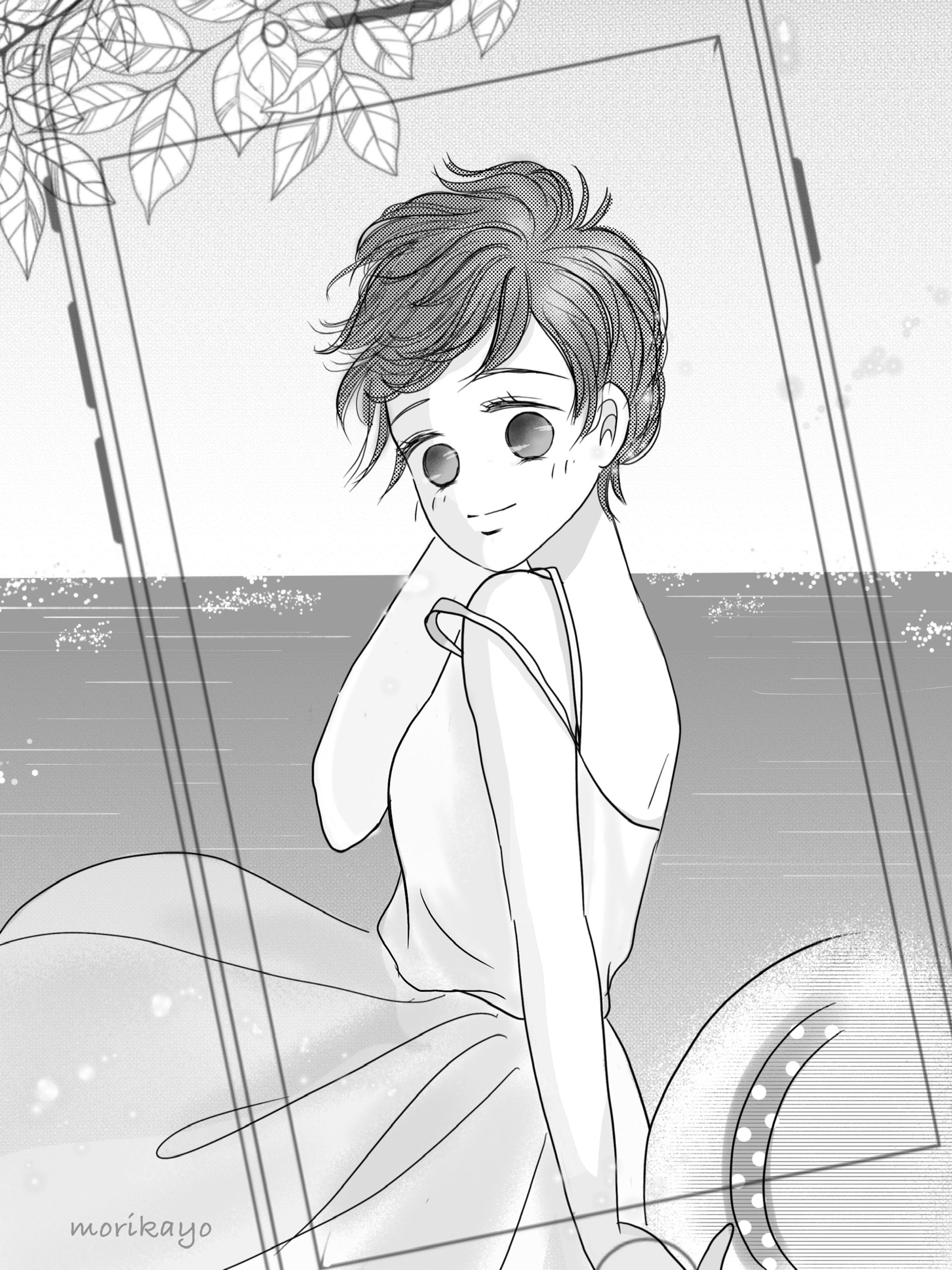 モノクロ系【挿絵風】-1