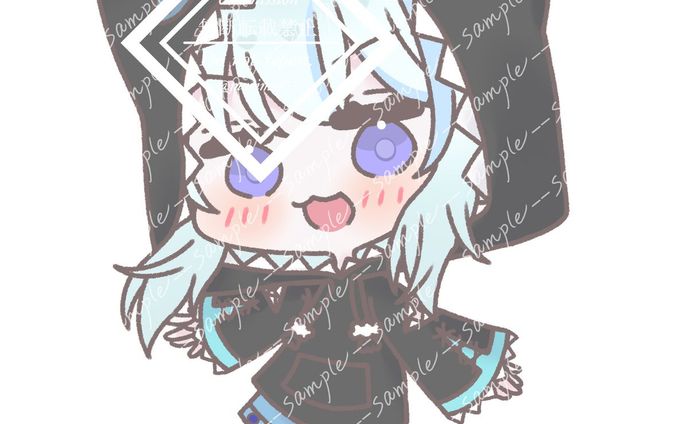 可愛いフードの女の子(お仕事絵)