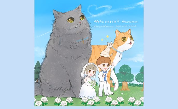 結婚式、依頼イラスト