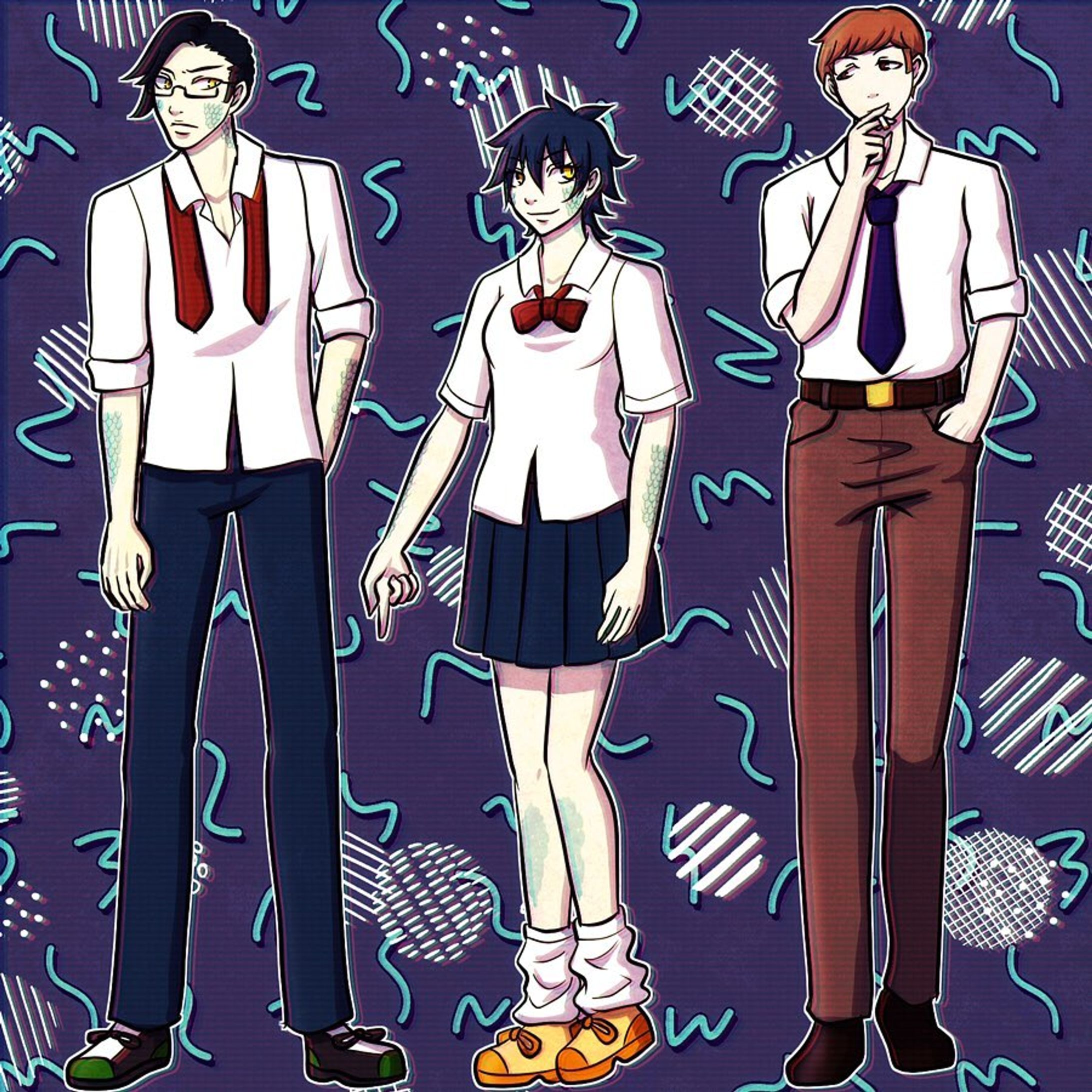 main characters of "Slinky Scaly"🐠 ＊
＊
＊

#mugenlogica #illust #illustrations #clipstudiopaint #character #characterart #characterillustration #characterdrawing #owncharacter #originalcharacter #myoriginalcharacter #digitaldrawings #digitalartworks #ipadart #ipaddrawings #イラスト #絵-1