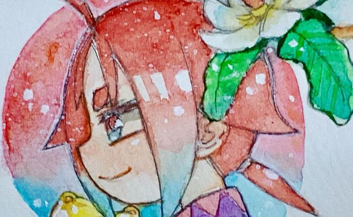 漫画、イラスト、透明水彩
