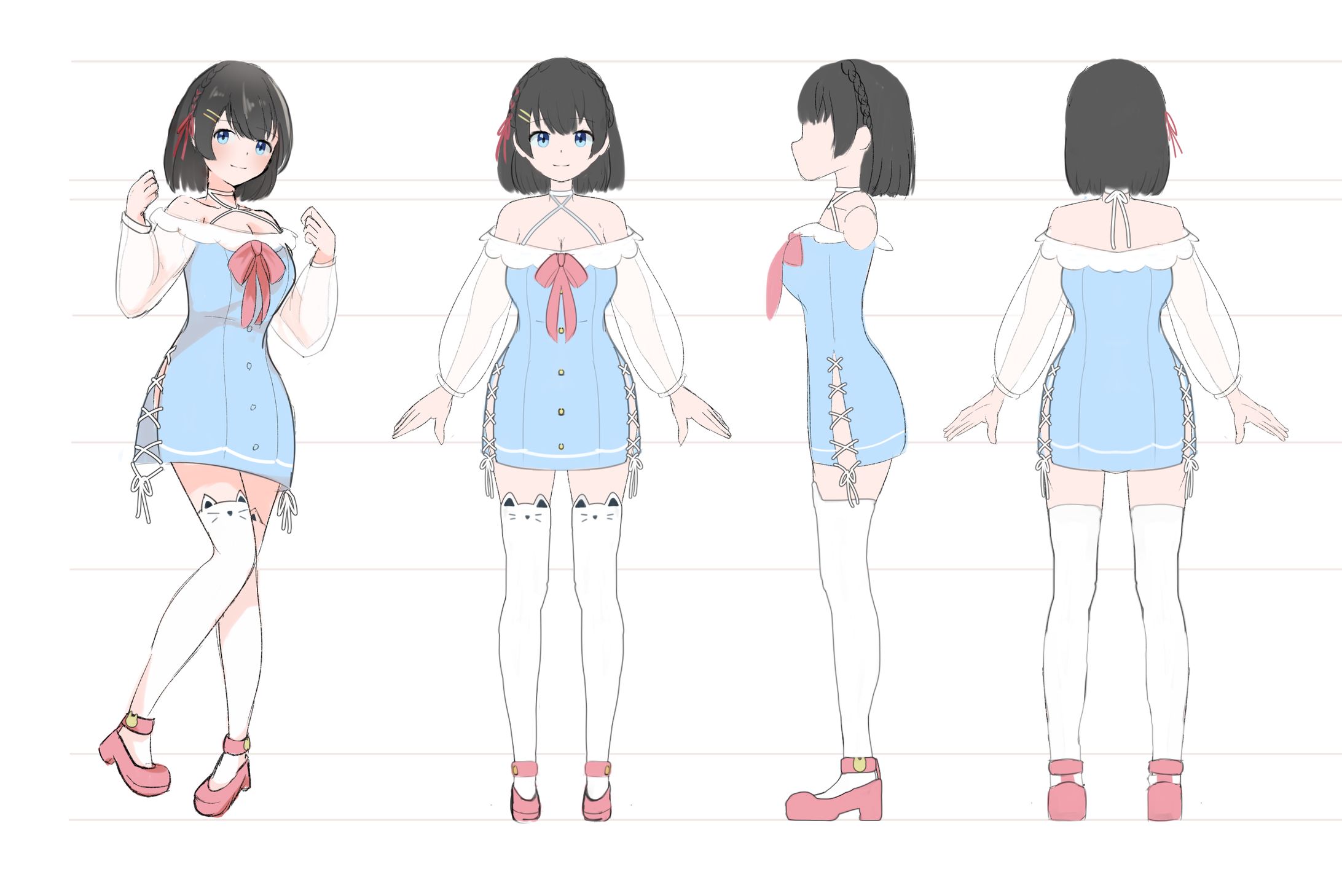 立ち絵・キャラクターデザイン案（複数）