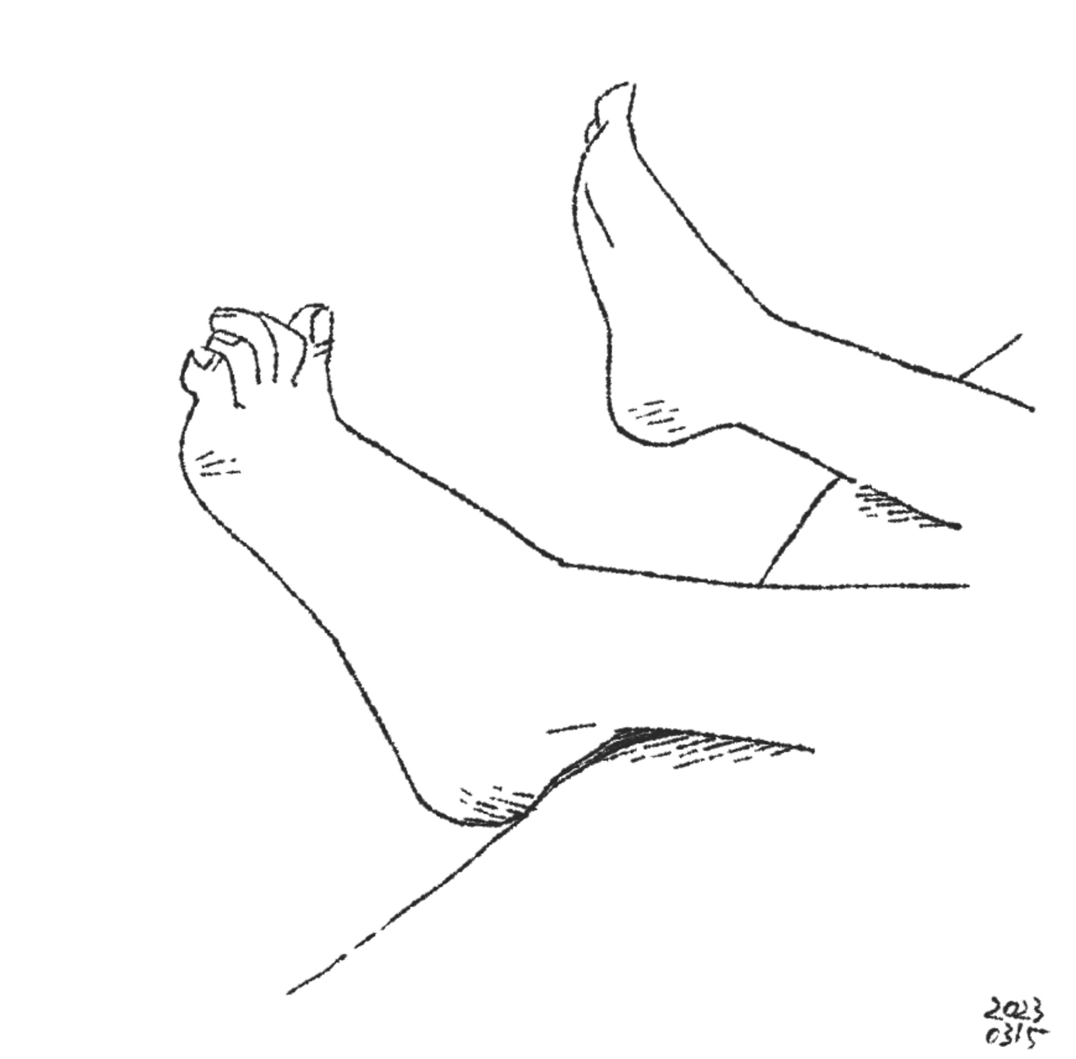 投げ出した足-1