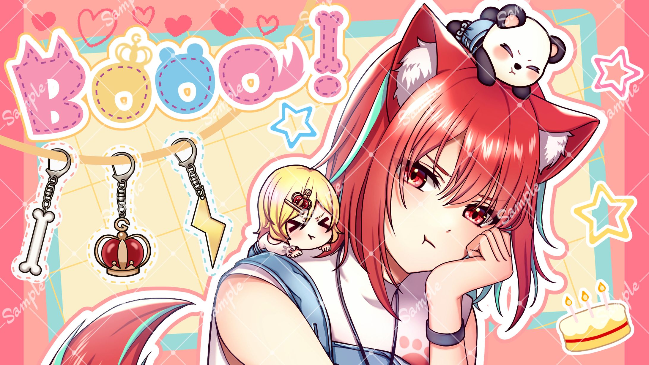 【ご依頼品】歌ってみた用イラスト/犬野はる様-1