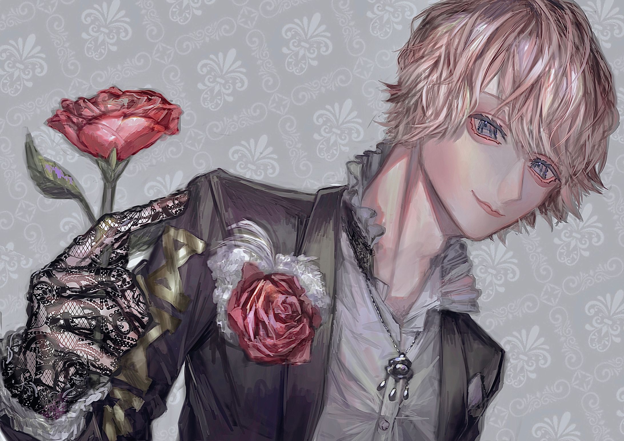 (バストアップイラスト)男性(二次創作)-1