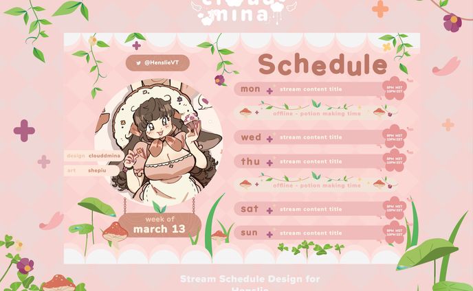 Vtuber Schedule Design 