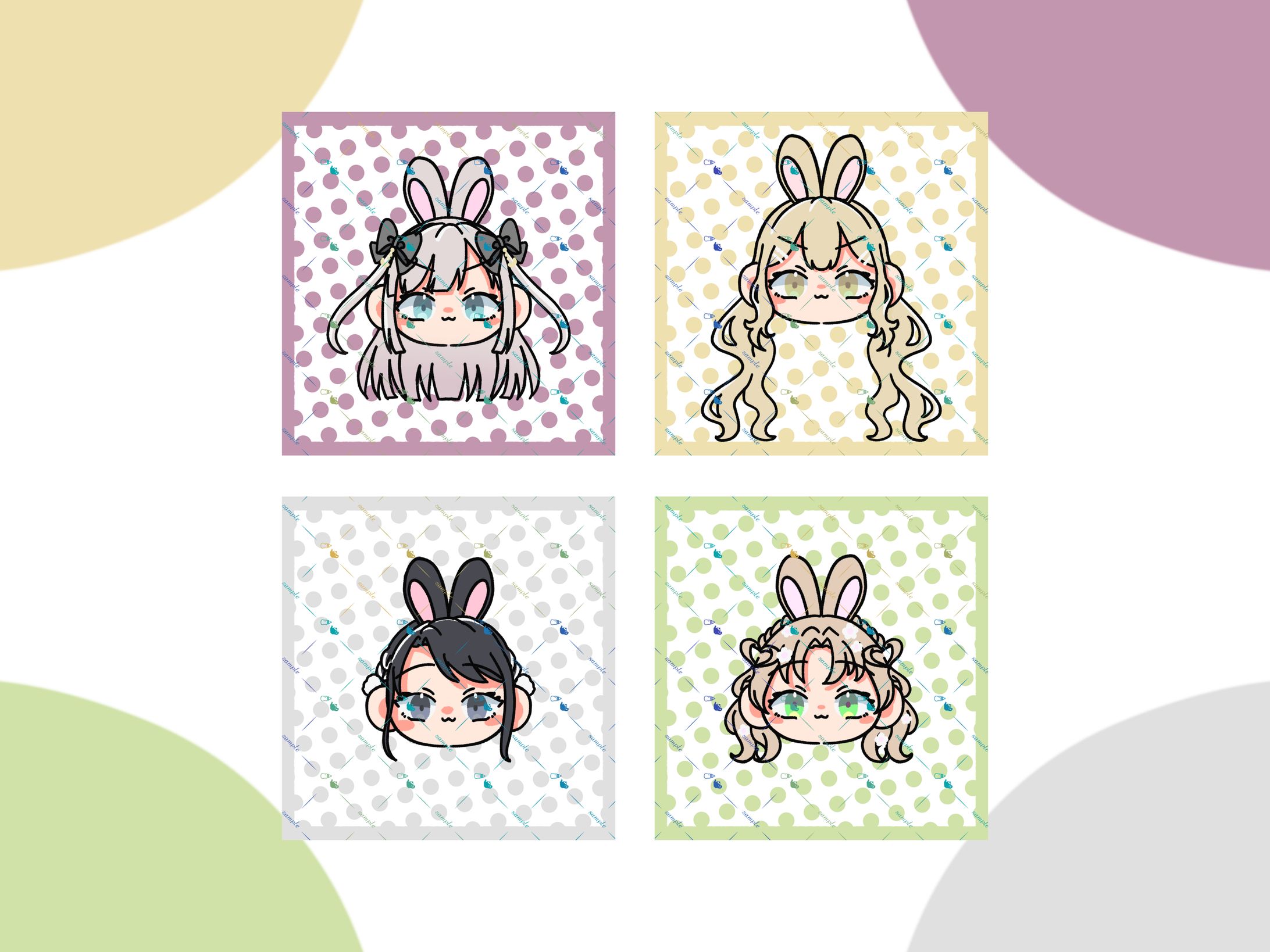 うさみみ量産イラスト 夜中めあ様、紡手てよ様、雪森ましろ様、あいすくりむ様-1