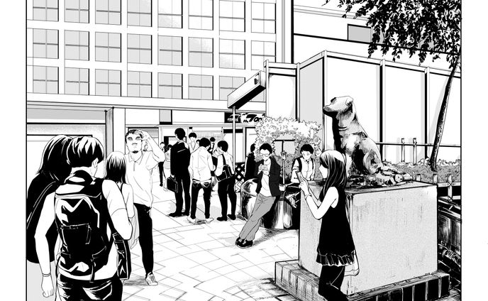 背景＋モブ(描き起こし）