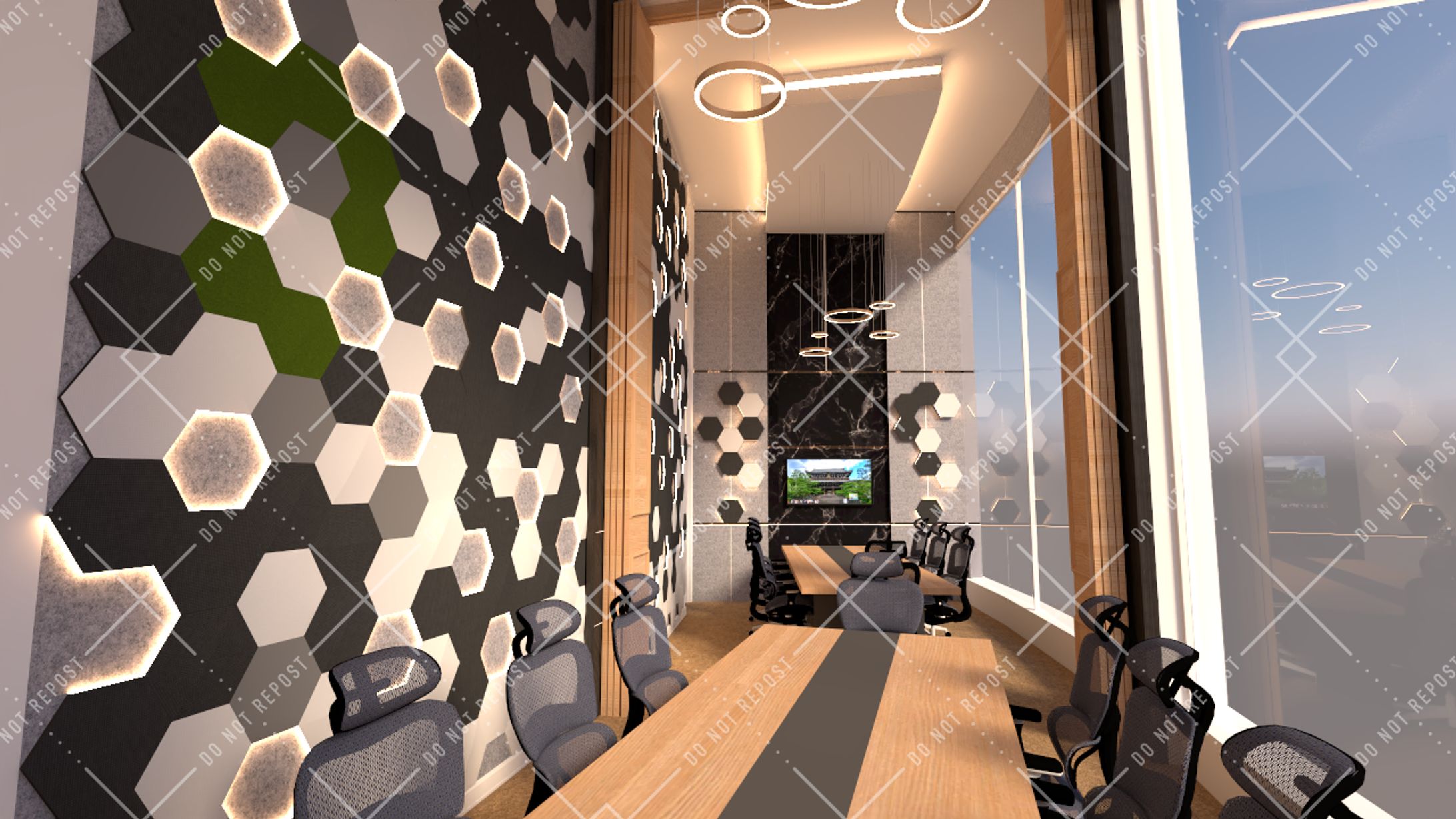 3d render conference Room-1