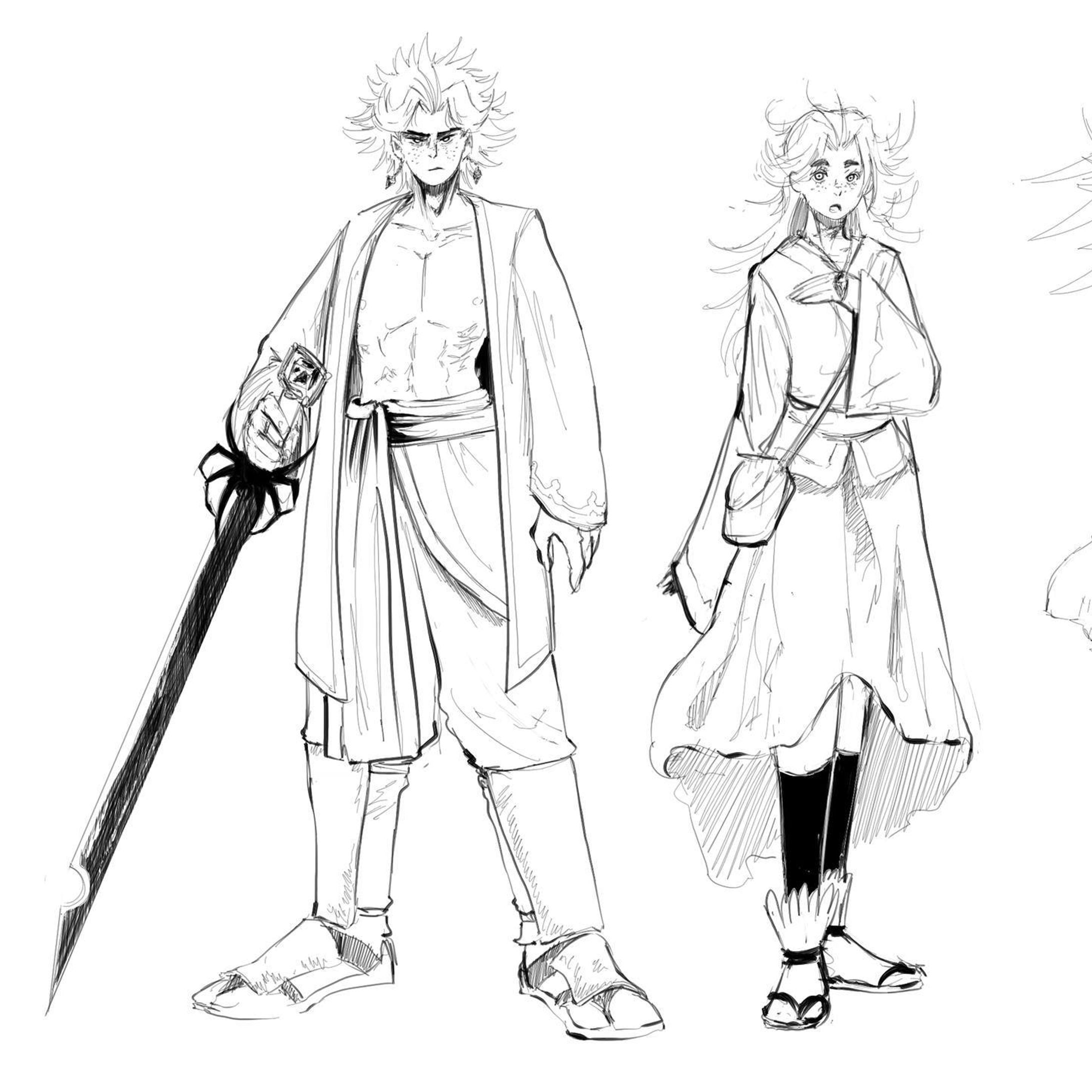 Hymn Siblings House of Eden Webmanga Character Design-1