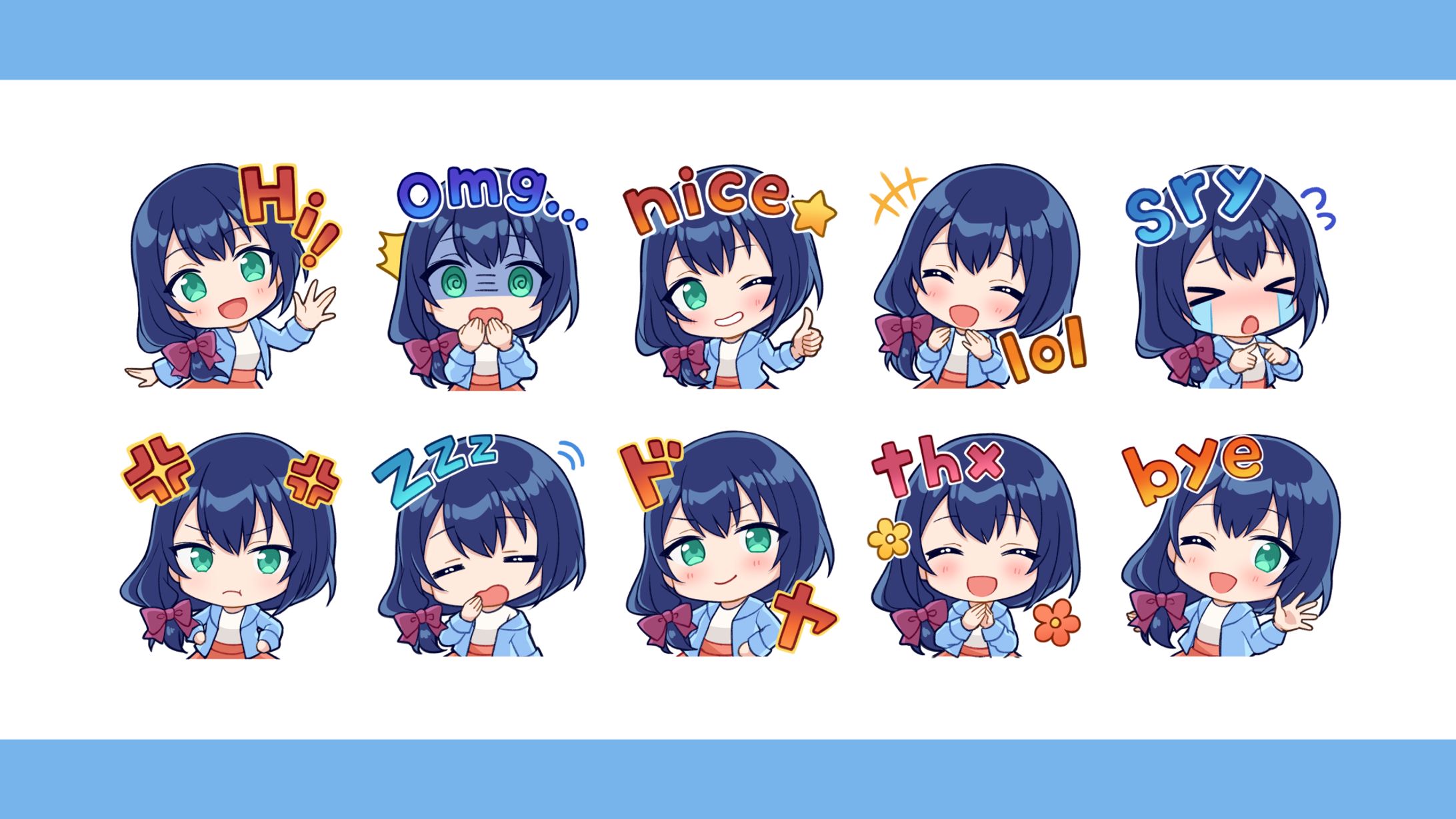 せんのいのり様 Twitch用スタンプSDイラスト-1